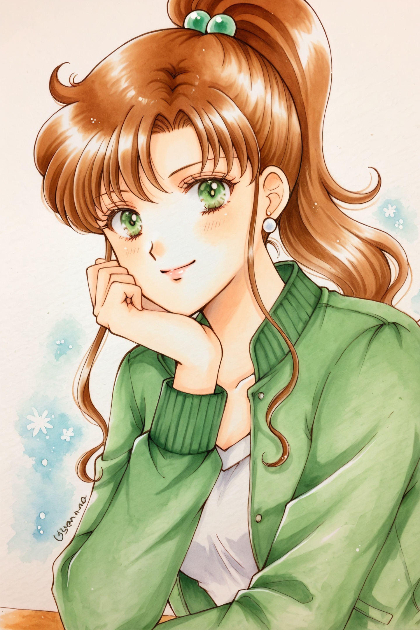 usana_moon Style,  traditional media,  watercolor \(medium\) on Tensor.Art