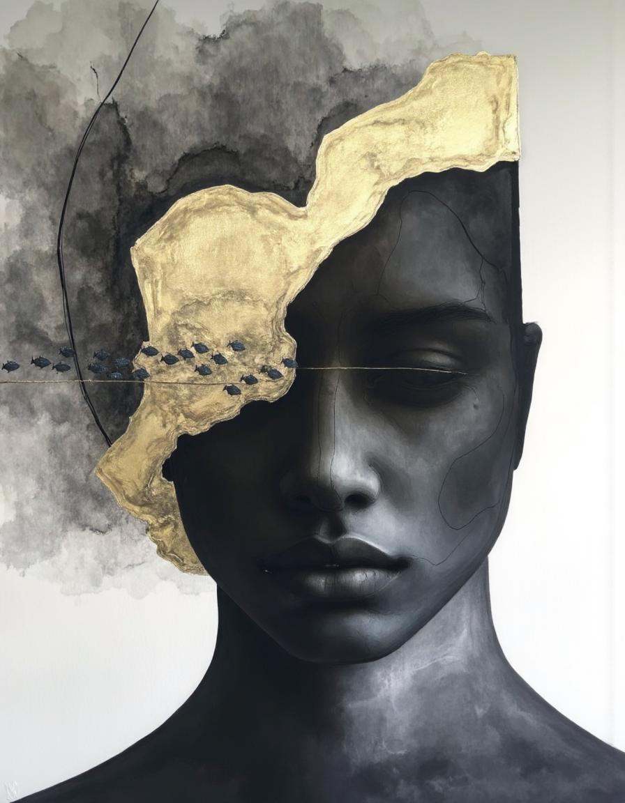 Portrait Chris Luha Art. This is a highly detailed,  surrealistic watercolor painting of an abstract,  surreal on Tensor.Art