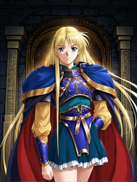 wwsharon,  breastplate,  blue cape on Tensor.Art