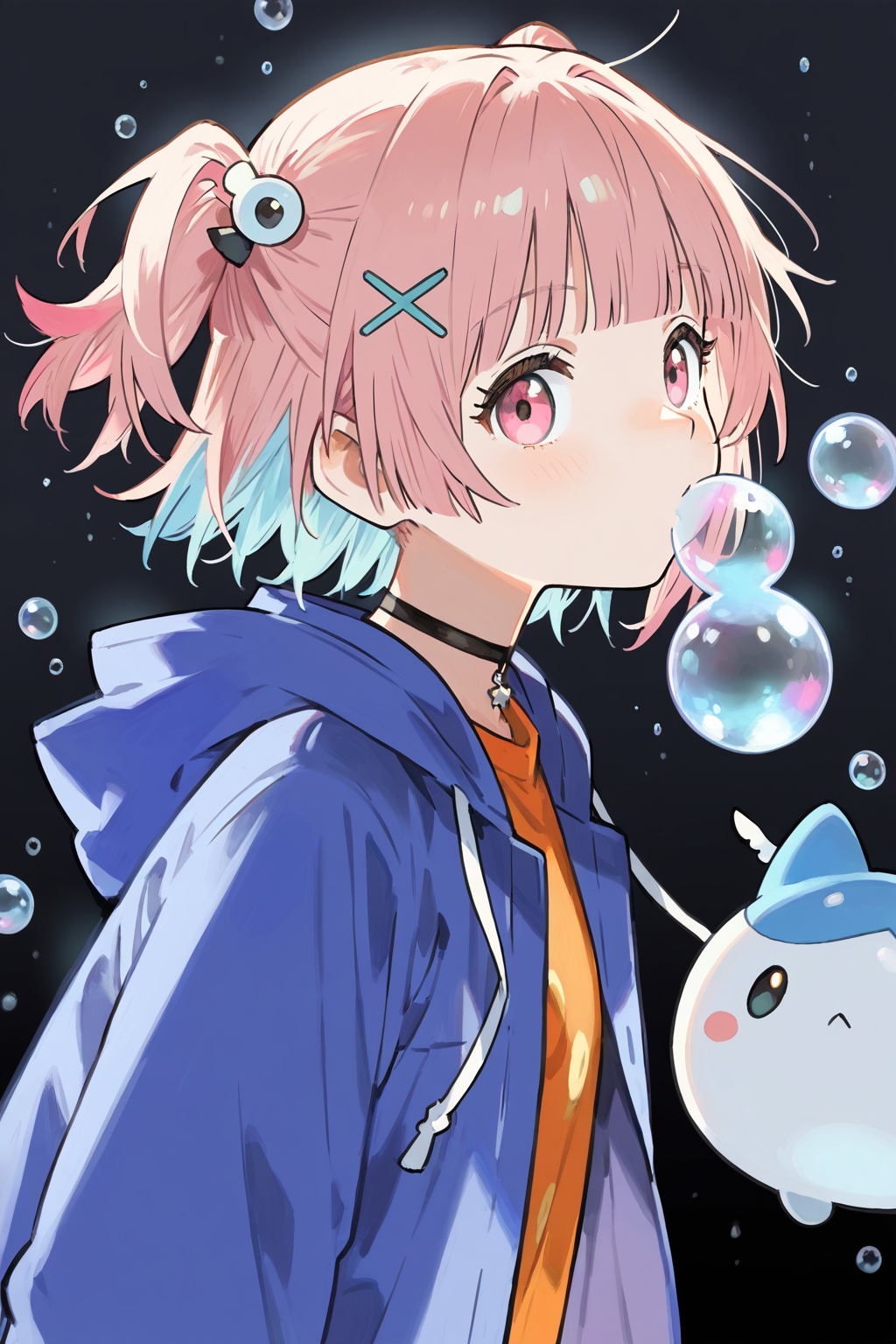 1girl,  solo,  bubble on Tensor.Art
