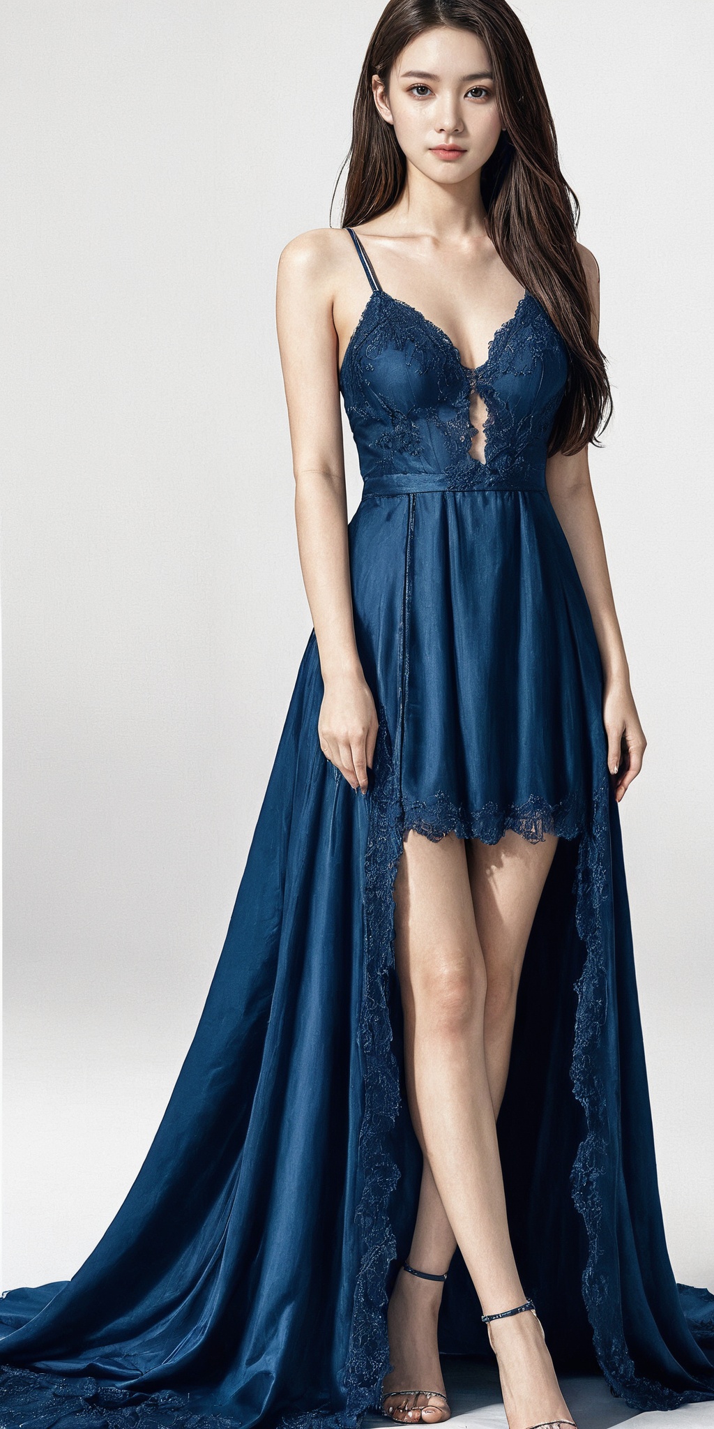 (extremely detailed), 1girl, solo, full body, realistic, looking at viewer, long hair, dress