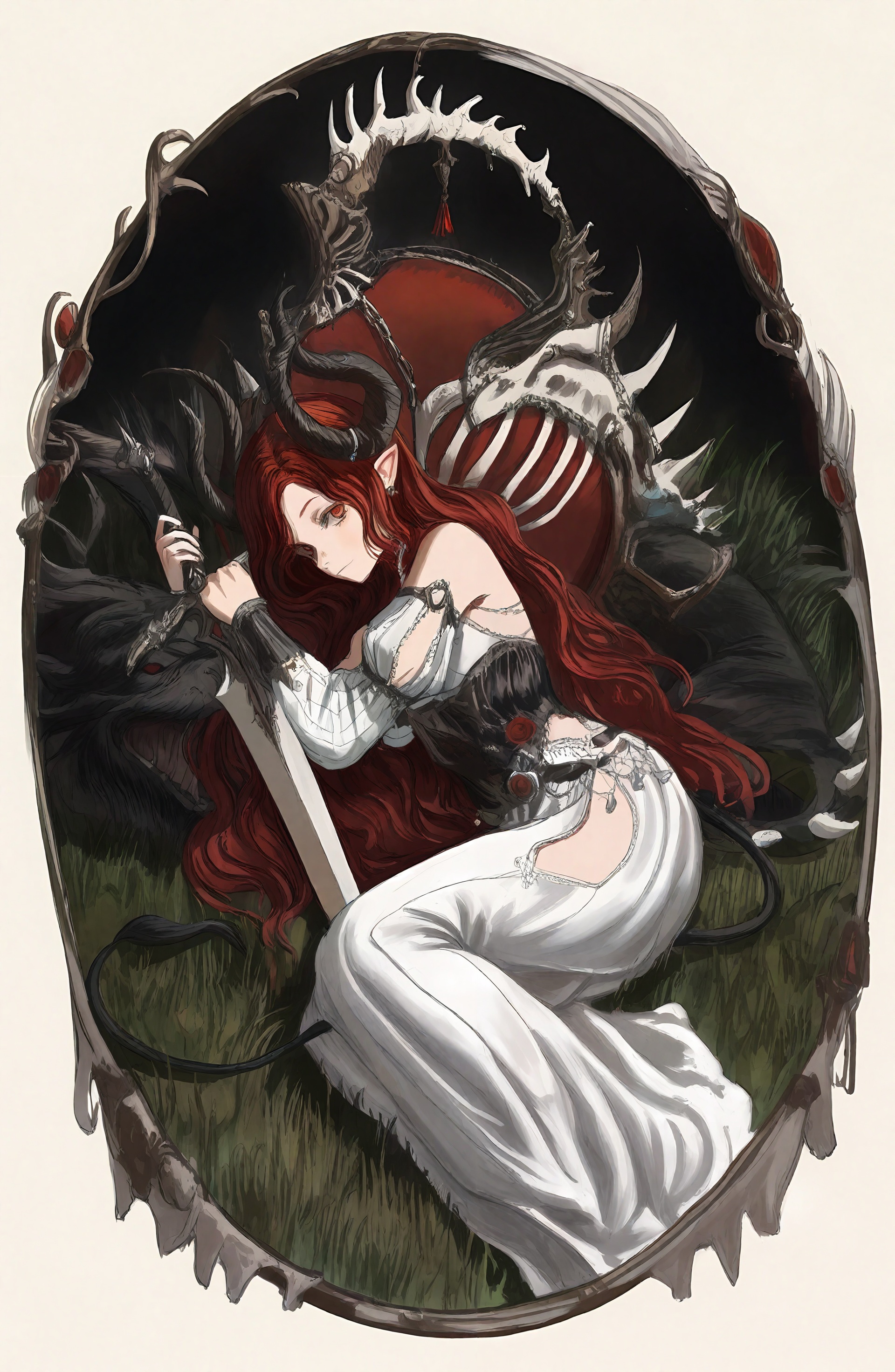 1girl,  long_hair,  red_eyes on Tensor.Art