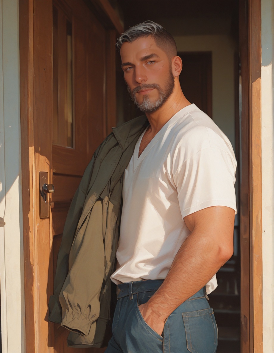 mature,  1boy,  bara on Tensor.Art