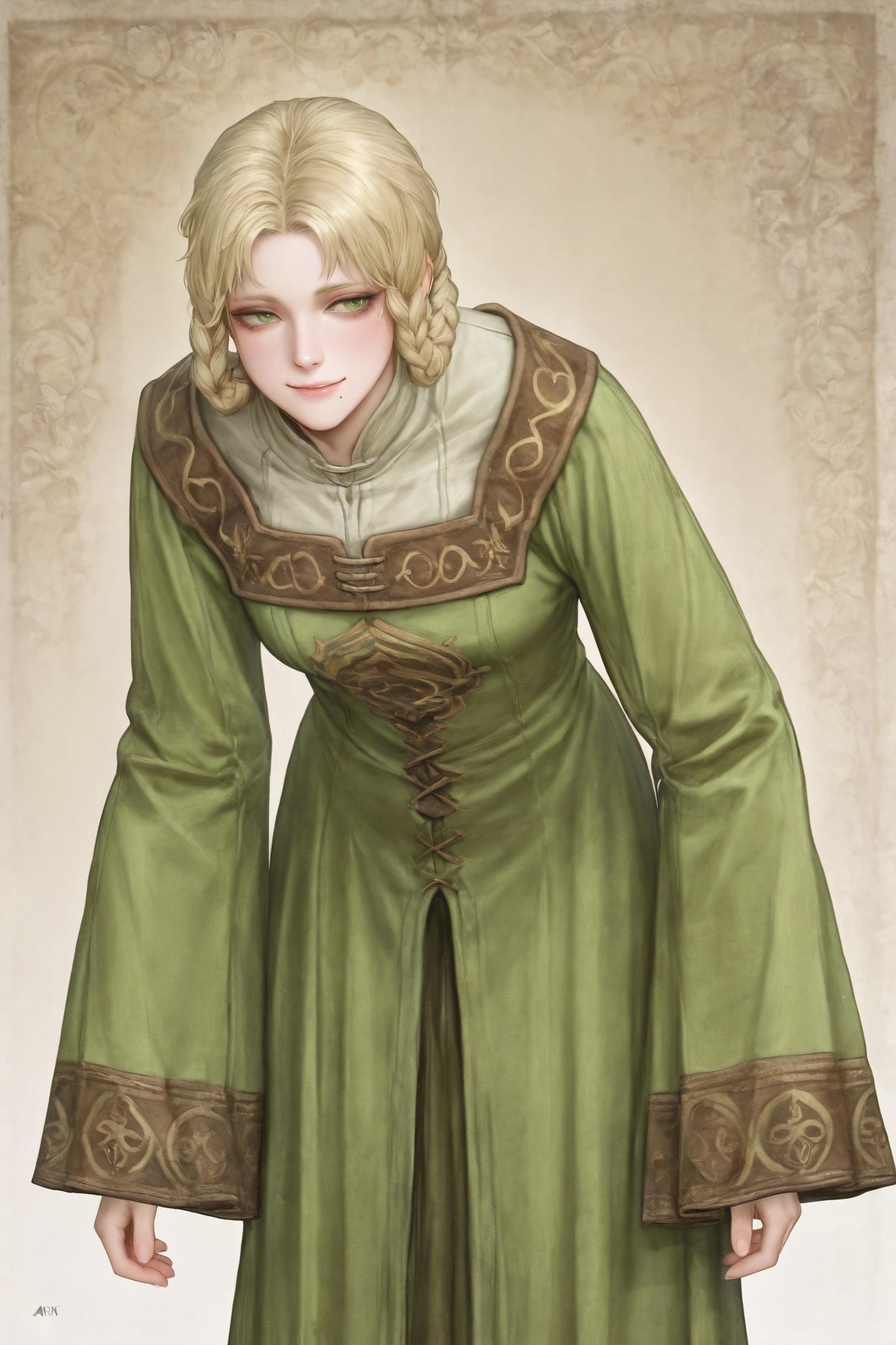 ry4,  blonde hair,  braid on Tensor.Art