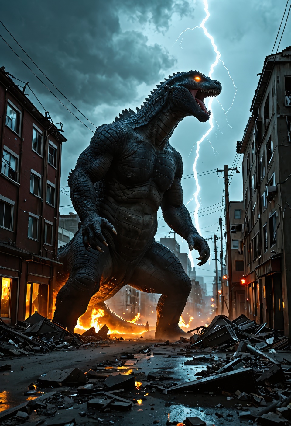 ultra-detailed,  realistic,  colossal kaiju on Tensor.Art