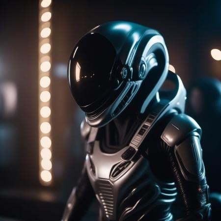 cinematic photo an alien wears a astronautsuit . 35mm photograph,  film,  bokeh on Tensor.Art