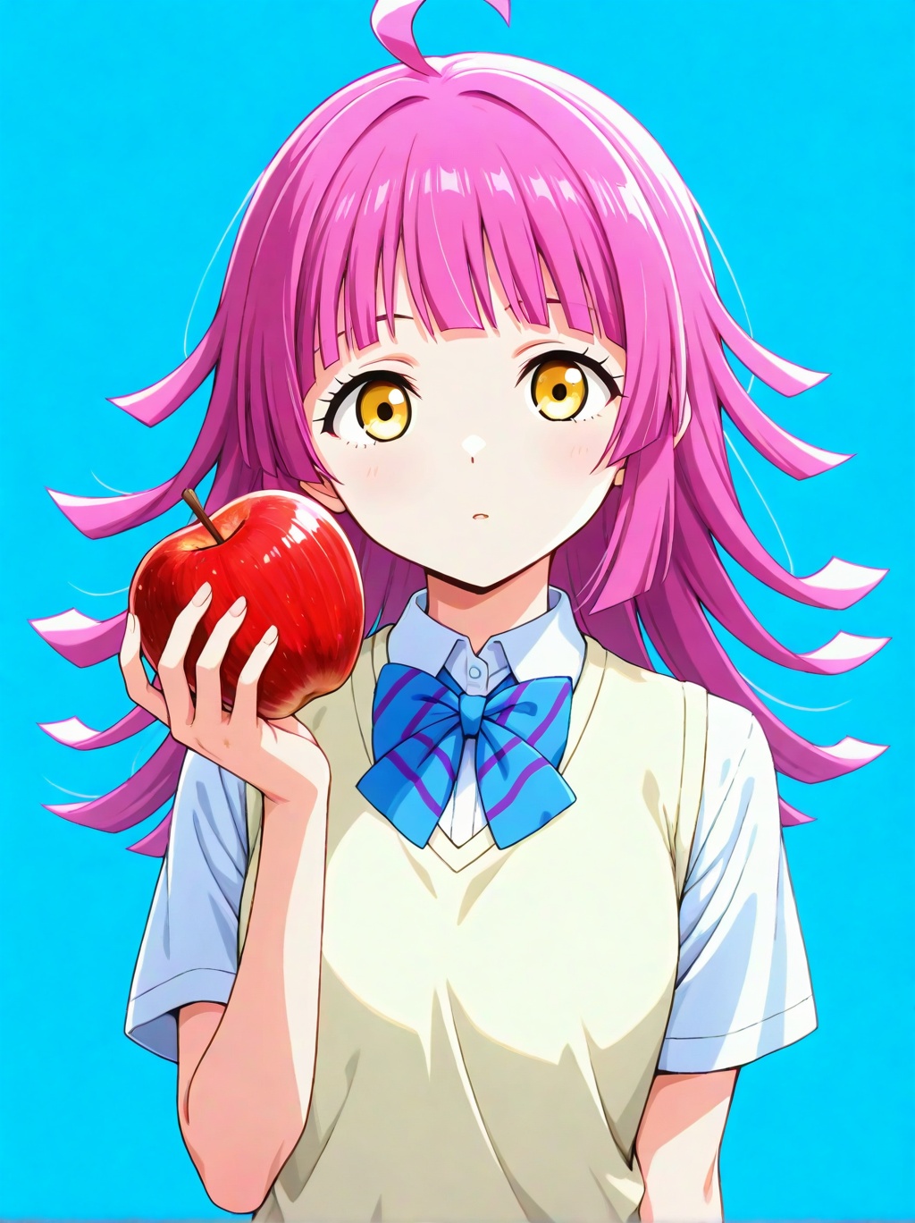 1girl,  tennouji rina,  holding apple on Tensor.Art