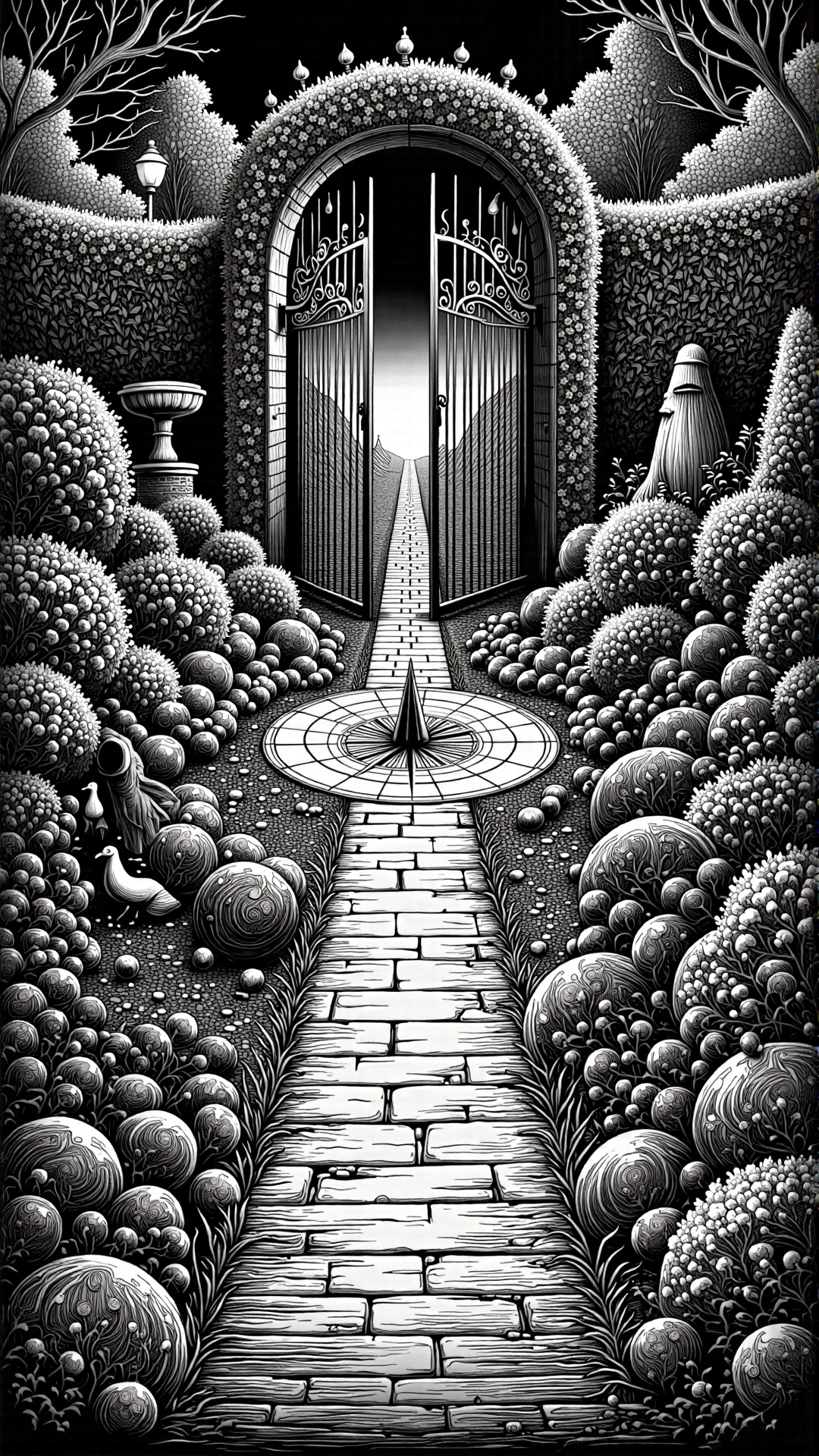 monochrome,  lineart,  dark on Tensor.Art