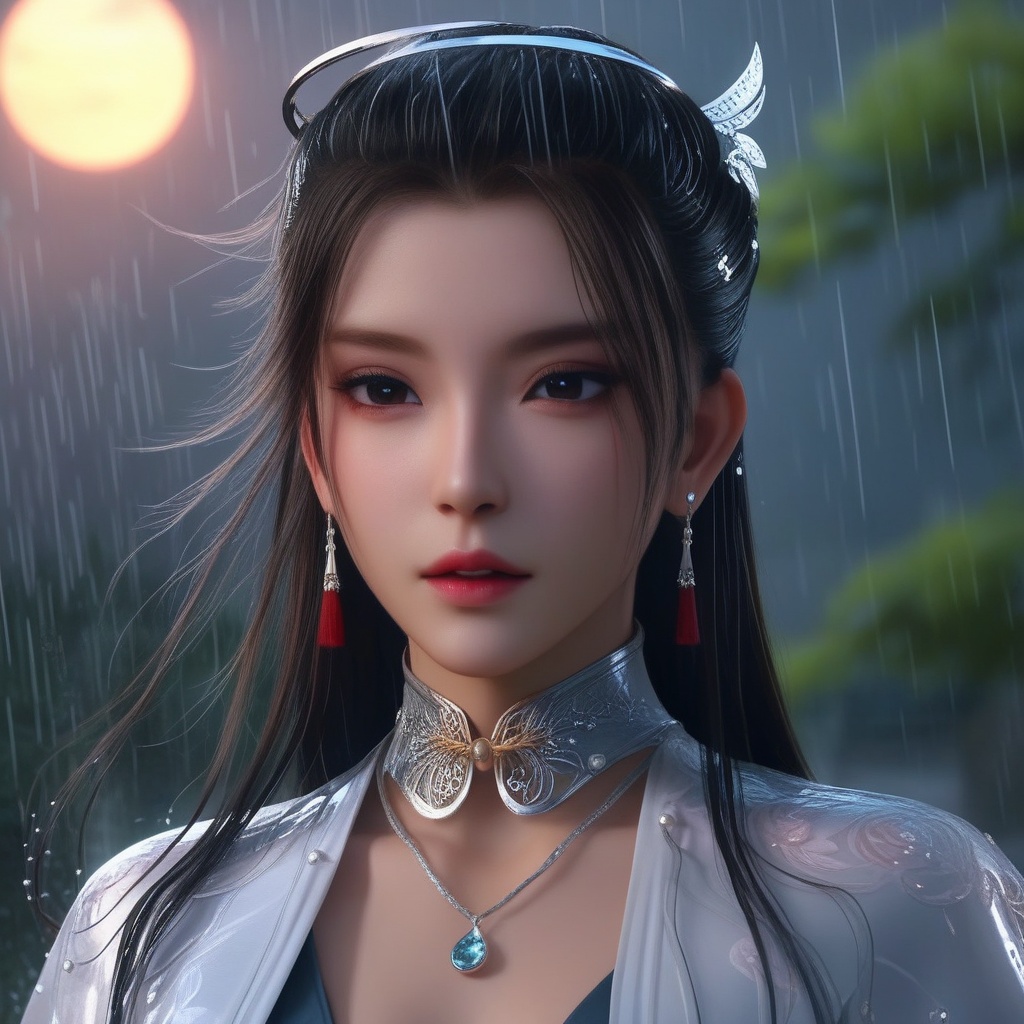 <lora:832-DA-XL-少年白马醉春风-晏琉璃-白衣:0.8>, (,1girl, ,best quality, ),,  ,,ultra detailed 8k cg, ultra detailed background ,ultra realistic 8k cg,          cinematic lighting, cinematic bloom, (( , )),,  , unreal, science fiction,  luxury, jewelry, diamond, pearl, gem, sapphire, ruby, emerald, intricate detail, delicate pattern, charming, alluring, seductive, erotic, enchanting, hair ornament, necklace, earrings, bracelet, armlet,halo,masterpiece, (( , )),, realistic,science fiction,mole,   ,cherry blossoms,,(((Best quality, masterpiece, ultra high res, (photorealistic:1.4), raw photo, 1girl, ,rain, , sunlight, sunset, qianqiu wanxia,     )))  (cleavage),,  (),