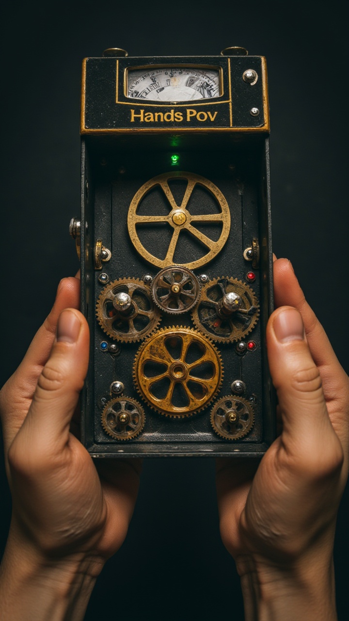 2 hands,  opening a mechanical box,  gears and lights on Tensor.Art