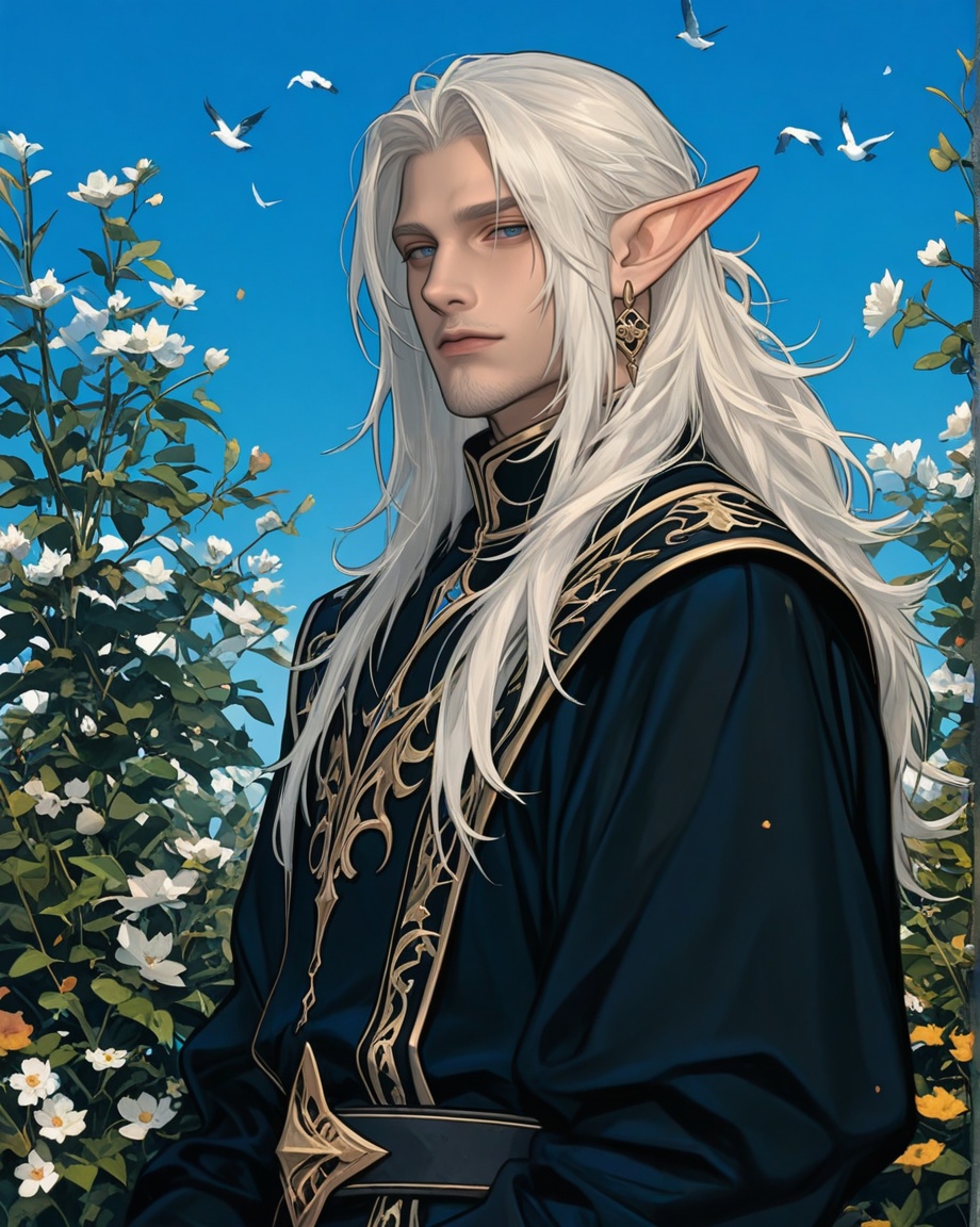 male focus,  solo,  mature on Tensor.Art