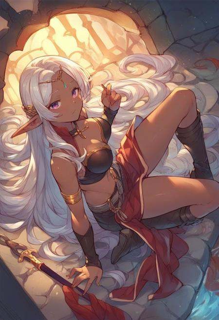 gb_style,  exploring the dungeon,  female on Tensor.Art