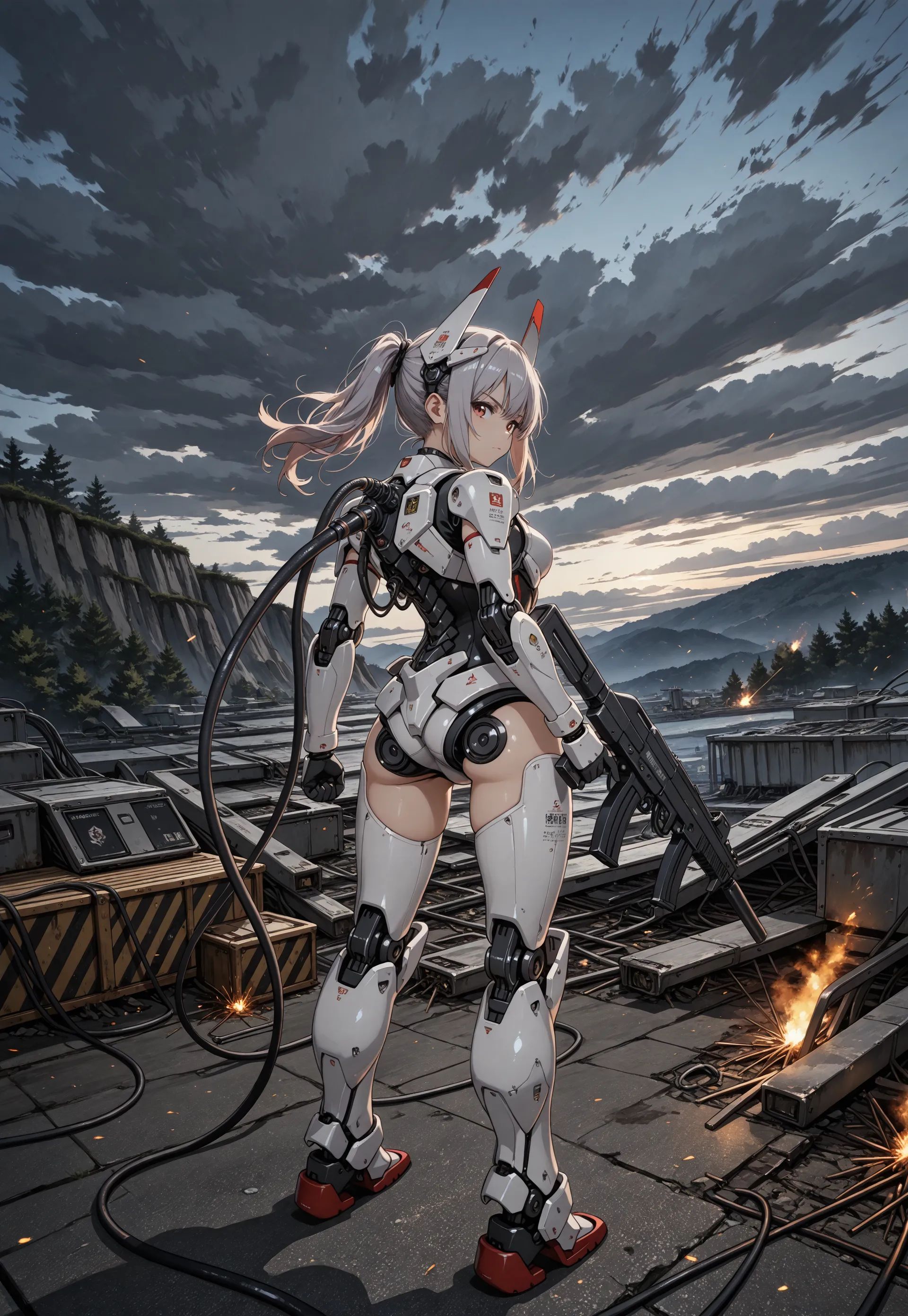 mecha musume,  machinery,  headgear on Tensor.Art