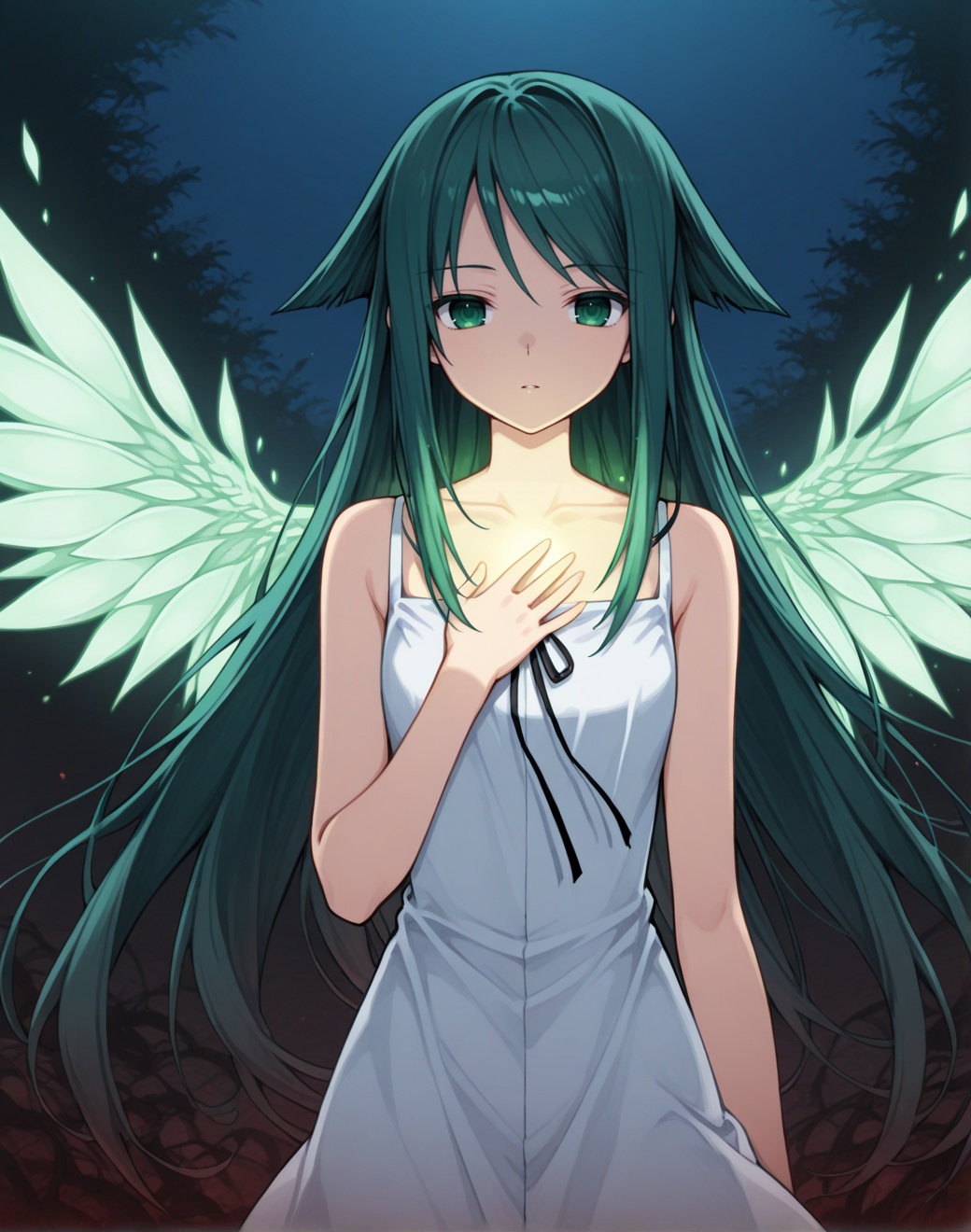 1girl,  saya \(saya no uta\),  white dress on Tensor.Art