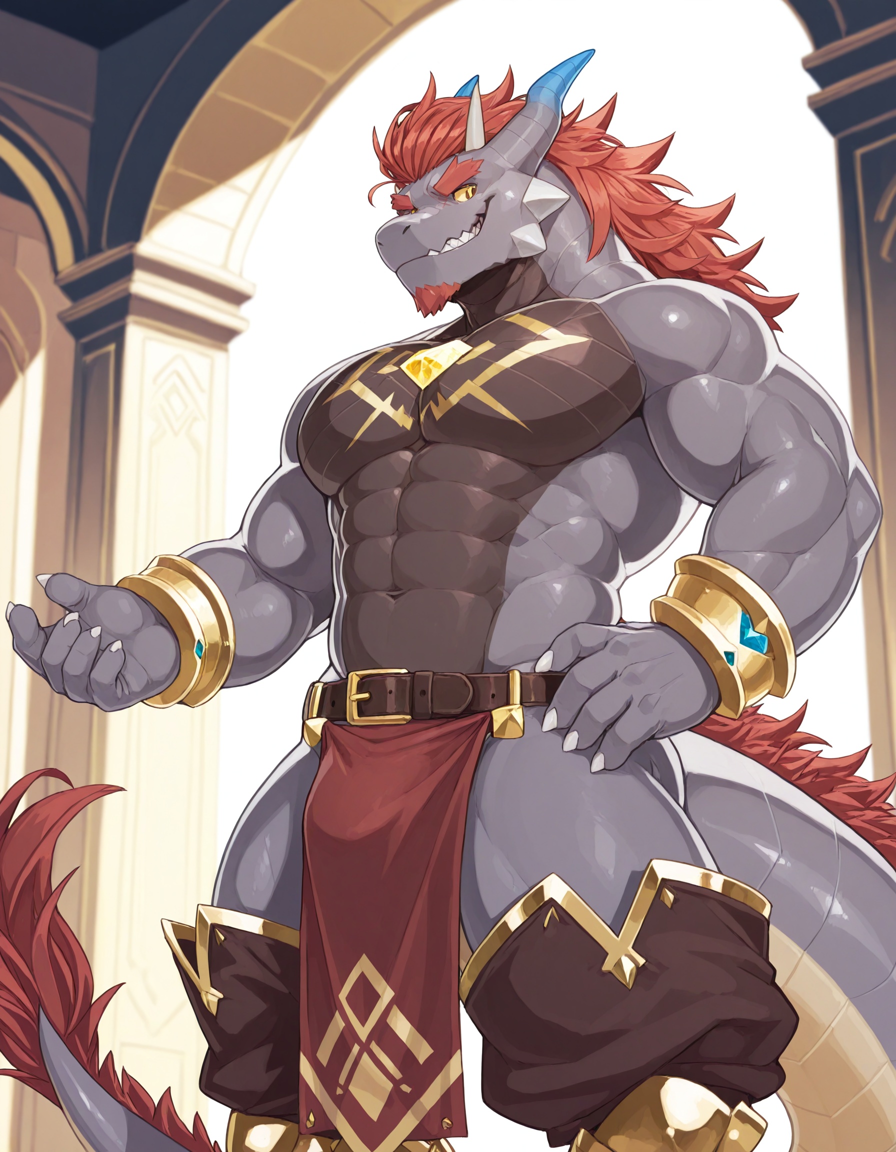 (artist:null-ghost).Solo,  anthro,  Barboros \(anothereidos_r\) on Tensor.Art