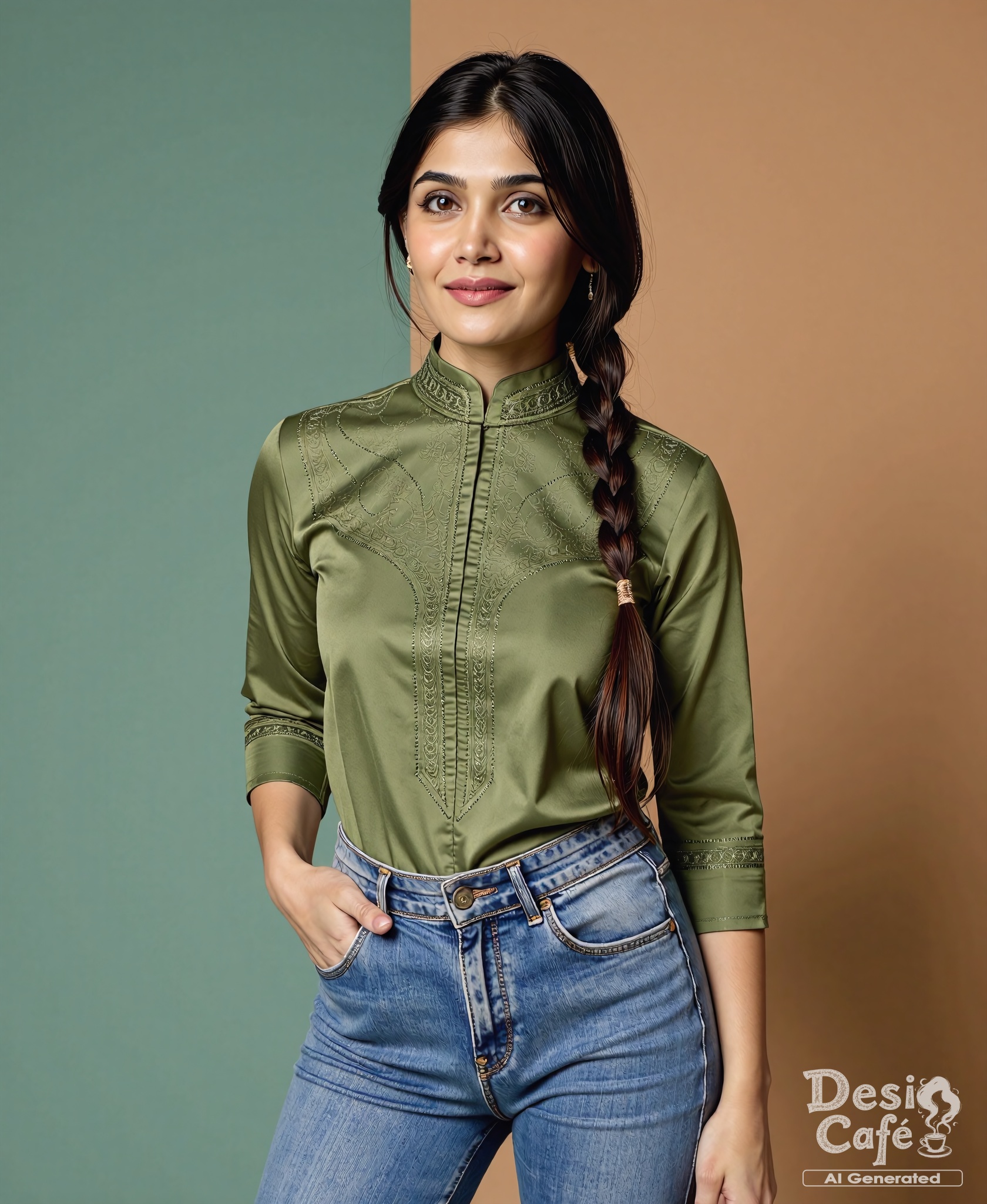 full body photo of Isha Keskar woman,  hyper realistic photo that is safe for work,  studio quality image with natural col...