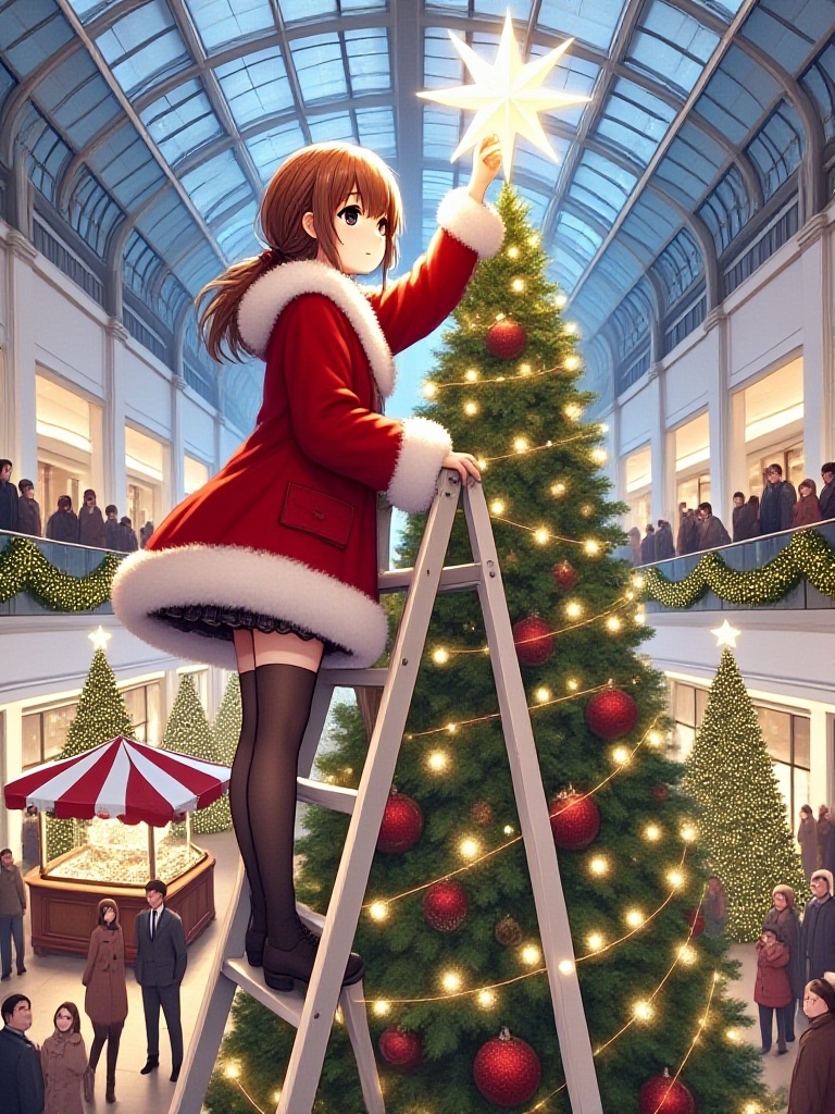 masterpiece,  best quality,  christmas tree with festive lights on Tensor.Art