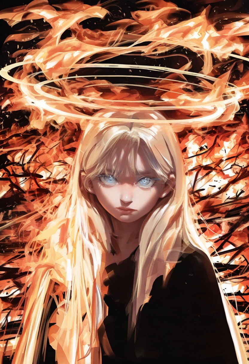 1girl,  solo,  halo on Tensor.Art