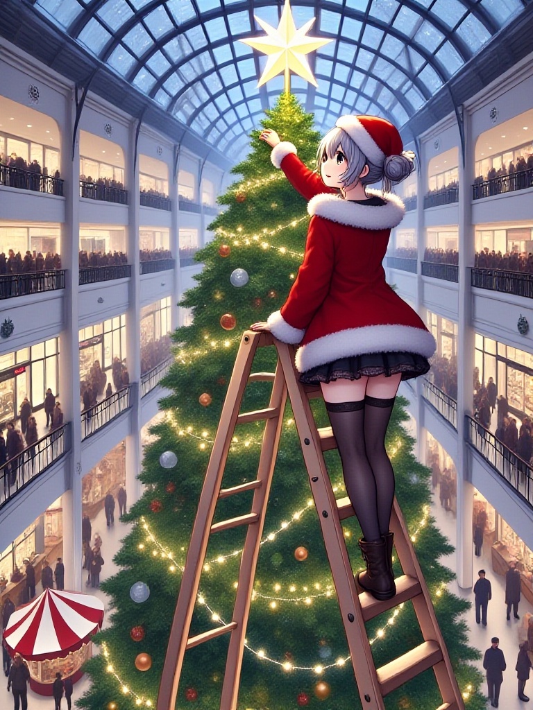 masterpiece,  best quality,  christmas tree with festive lights on Tensor.Art