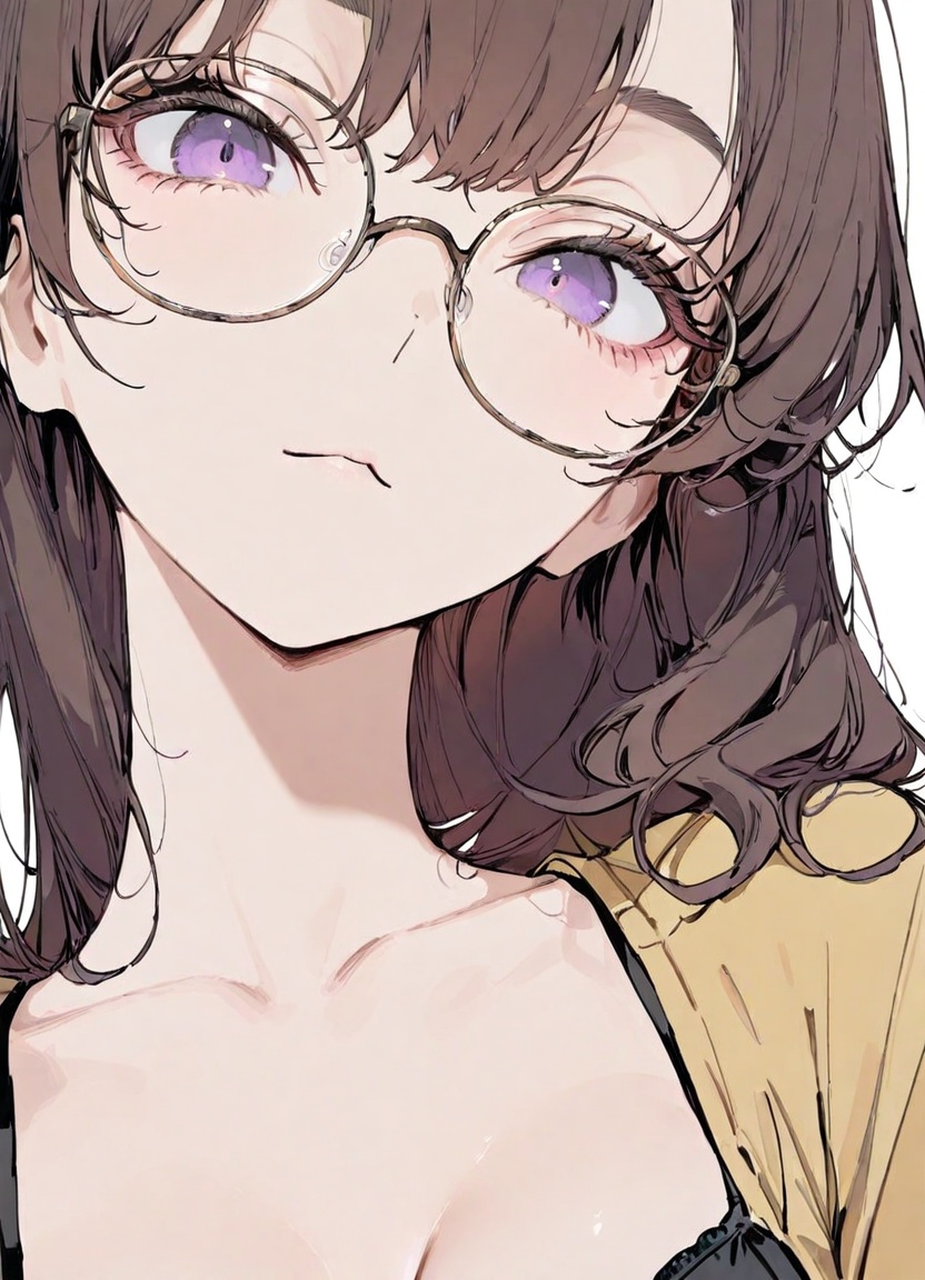 1girl,  solo,  brown hair on Tensor.Art