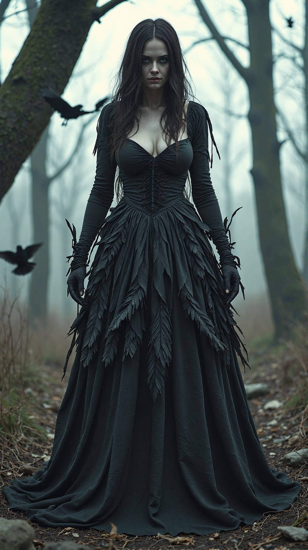 Real photography,  Sorcever.A sorceress,  in horror theme on Tensor.Art