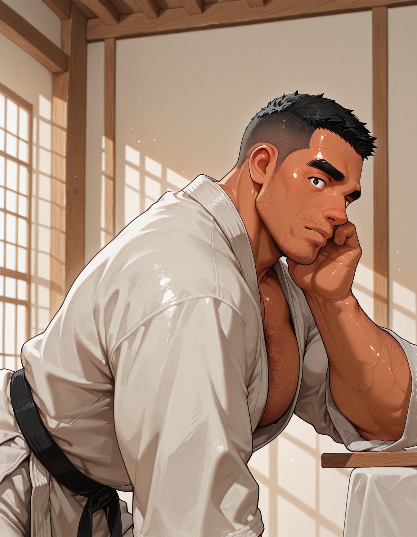 1boy,  male focus,  upper body on Tensor.Art