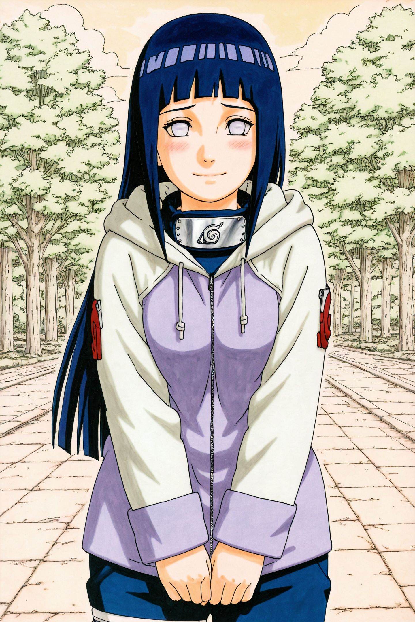 Kishimoto Masashi Style,  hyuuga hinata,  1girl on Tensor.Art