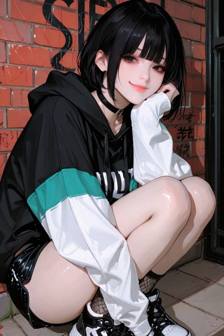 1girl,  solo,  graffiti on Tensor.Art