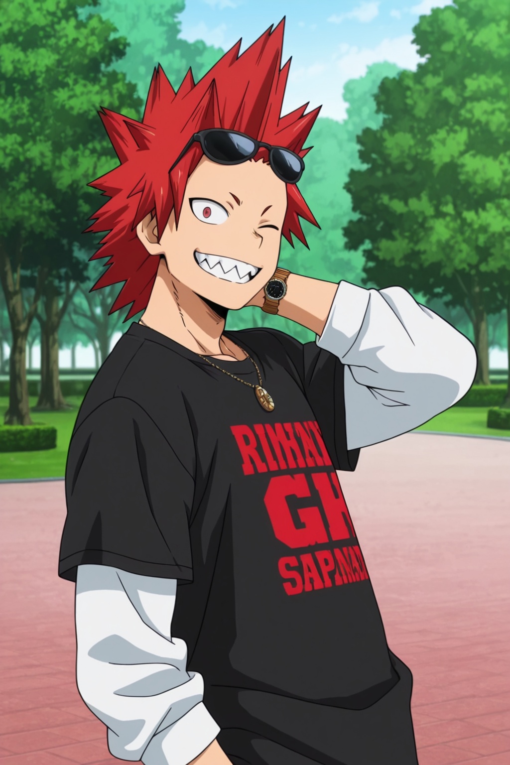 1boy,  solo,  Kirishima Eijirou on Tensor.Art