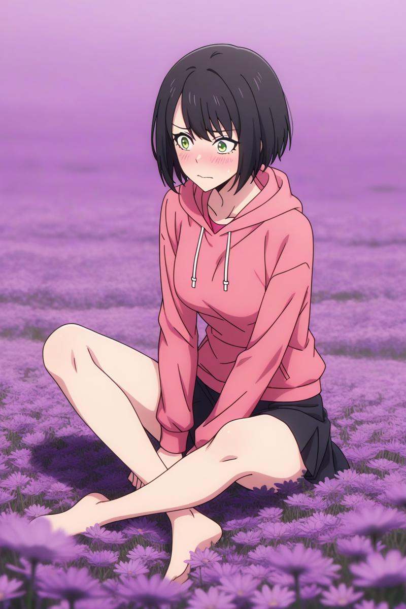 sl-songyi,  green eyes,  short hair on Tensor.Art