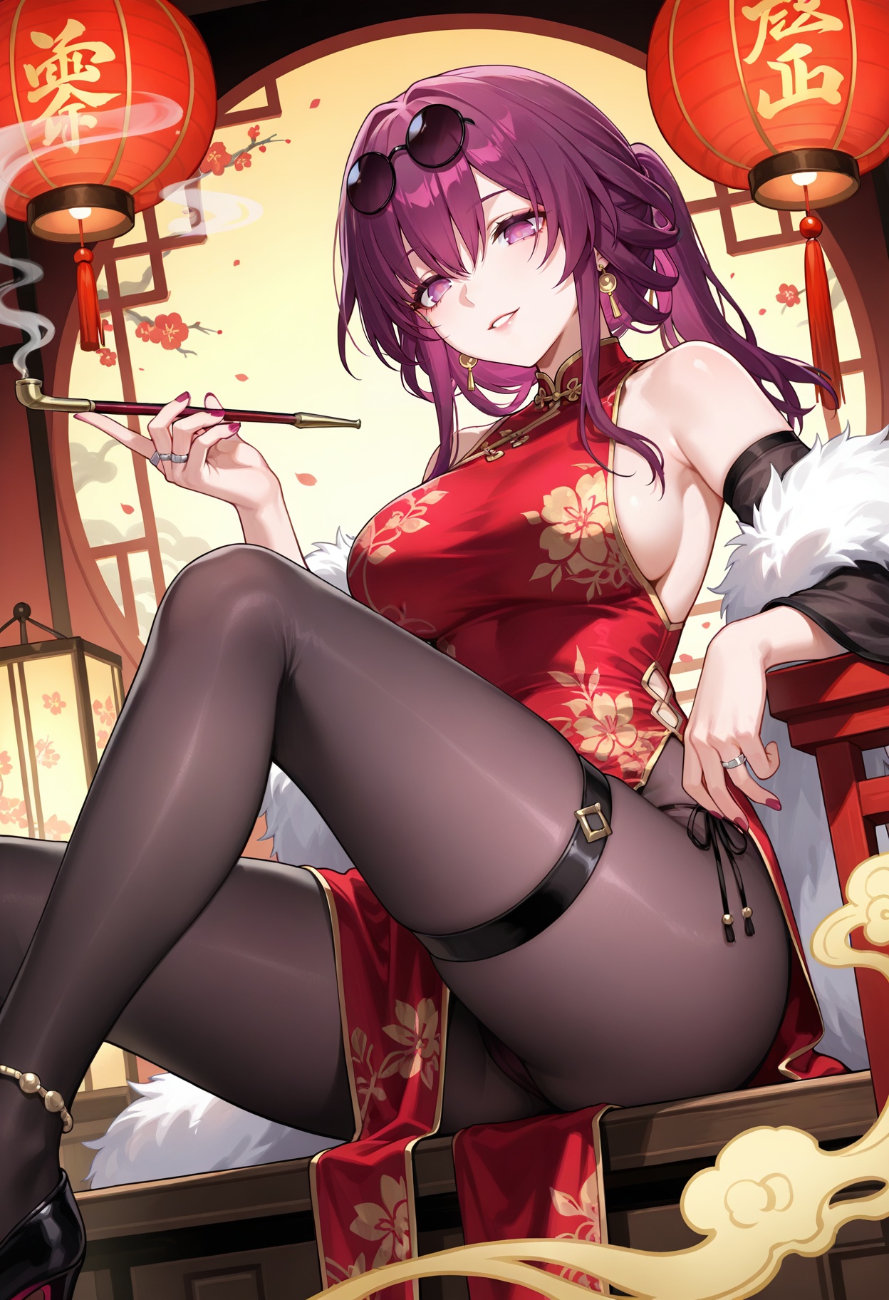 1girl,  kafka \(honkai: star rail\),  honkai: star rail on Tensor.Art
