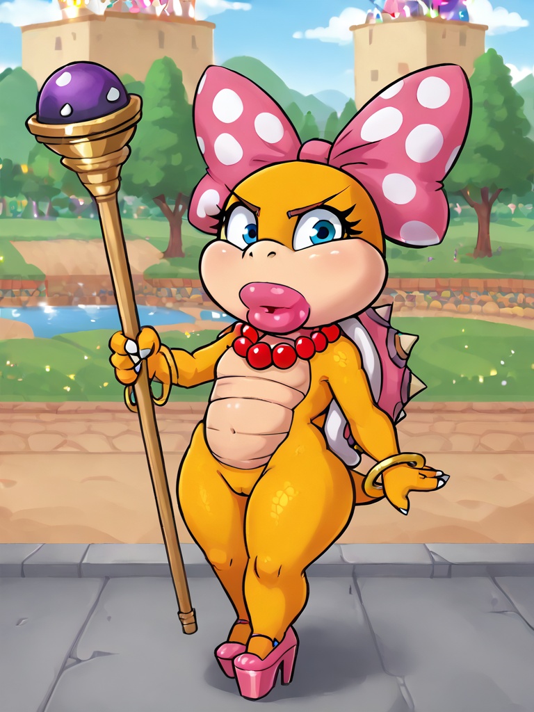 wendykoopa,  yellow skin,  pearl necklace on Tensor.Art