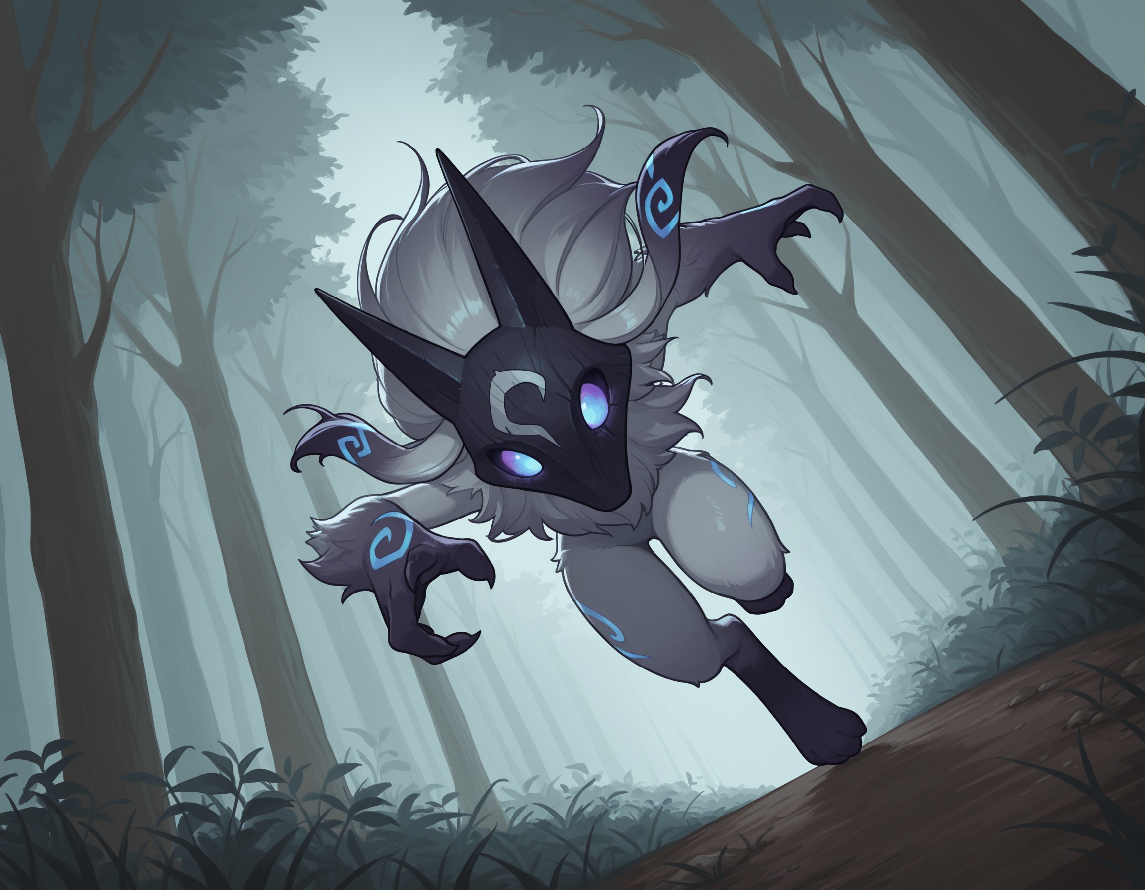 kindred \(lol\),  league of legends,  furry female on Tensor.Art