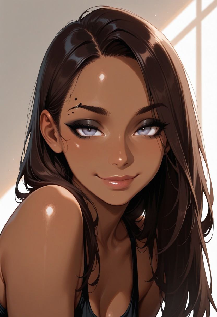 1girl,  solo,  dark skinned girl on Tensor.Art