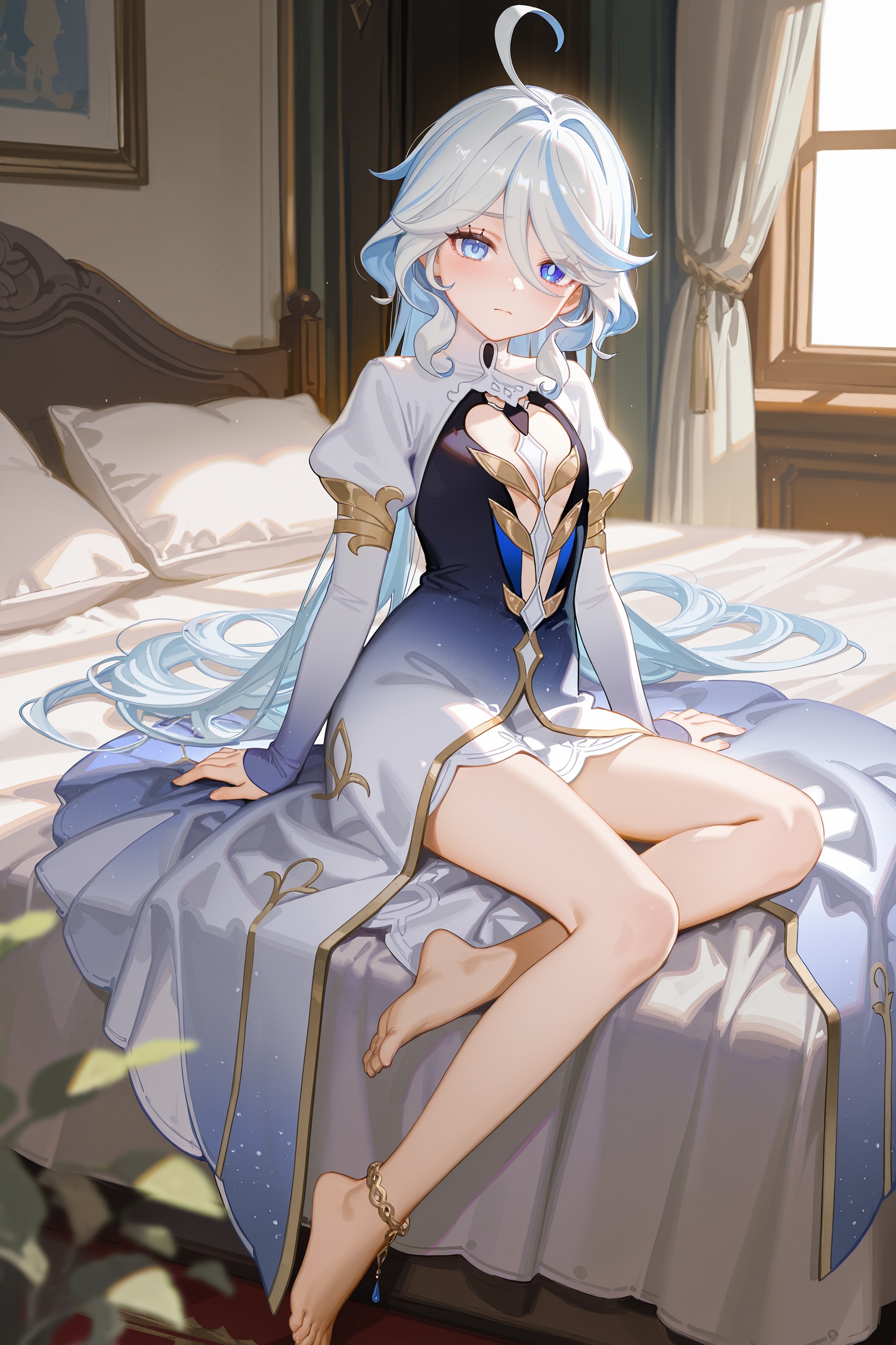 1girl,  focalors \(genshin impact\),  heterochromia on Tensor.Art