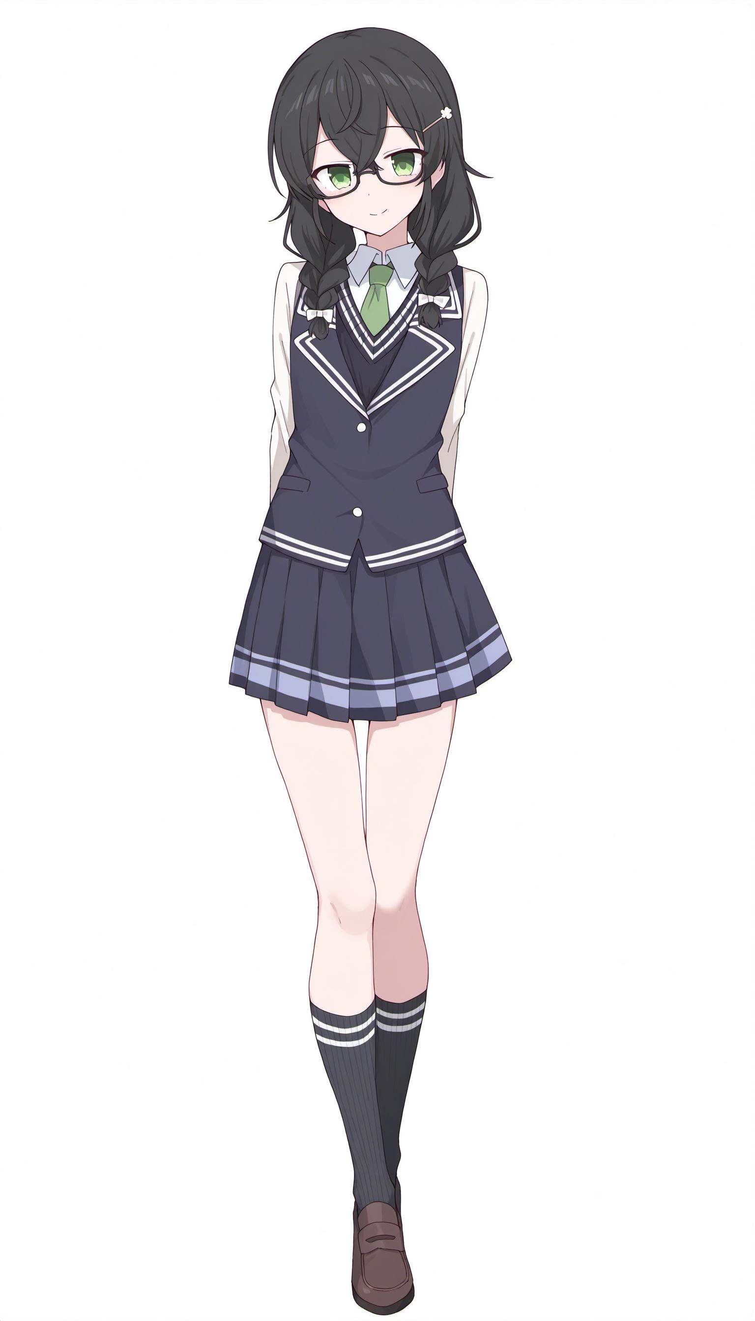 hanakuma chifuyu,  glasses,  black hair on Tensor.Art