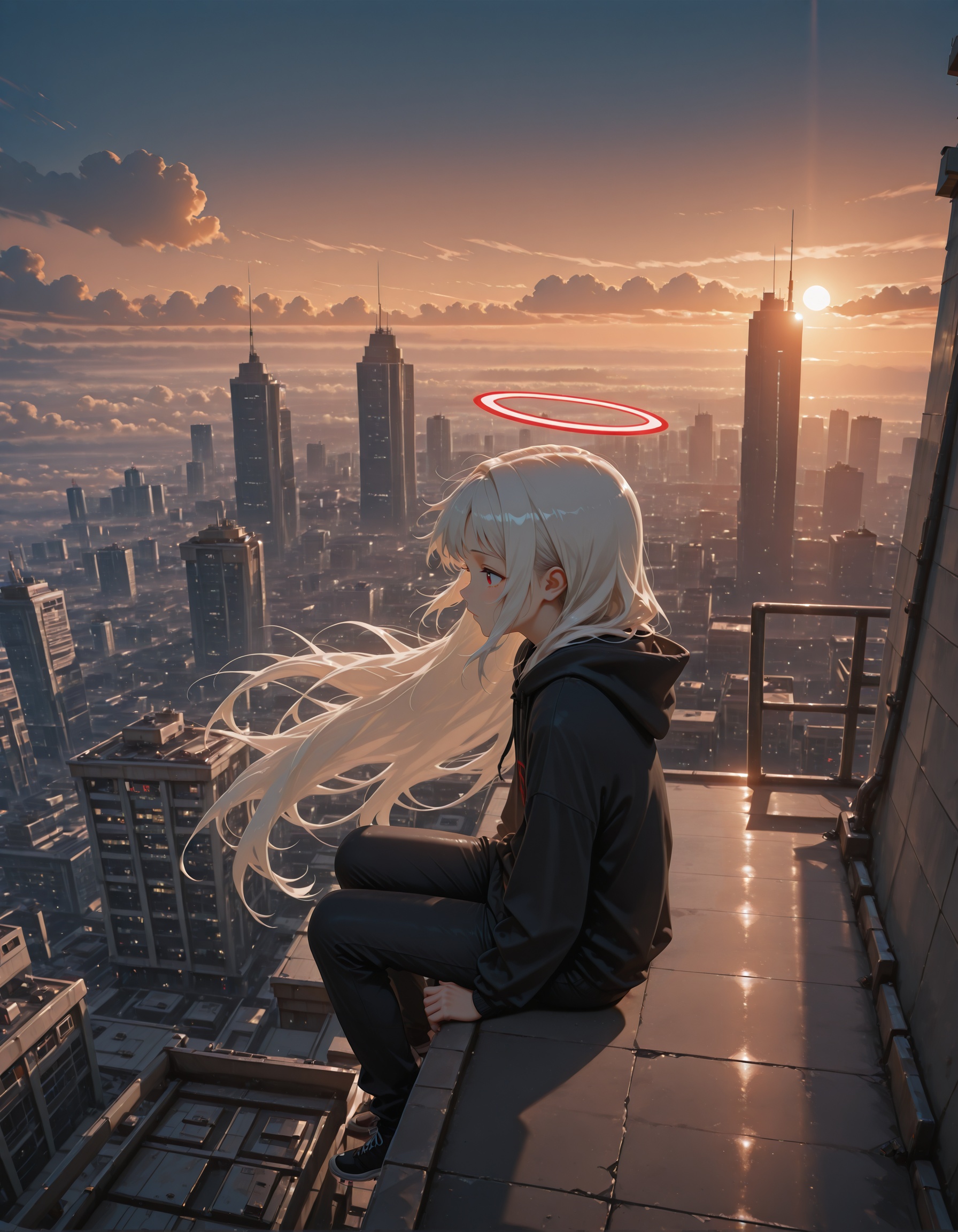 1girl,  side view,  halo on Tensor.Art