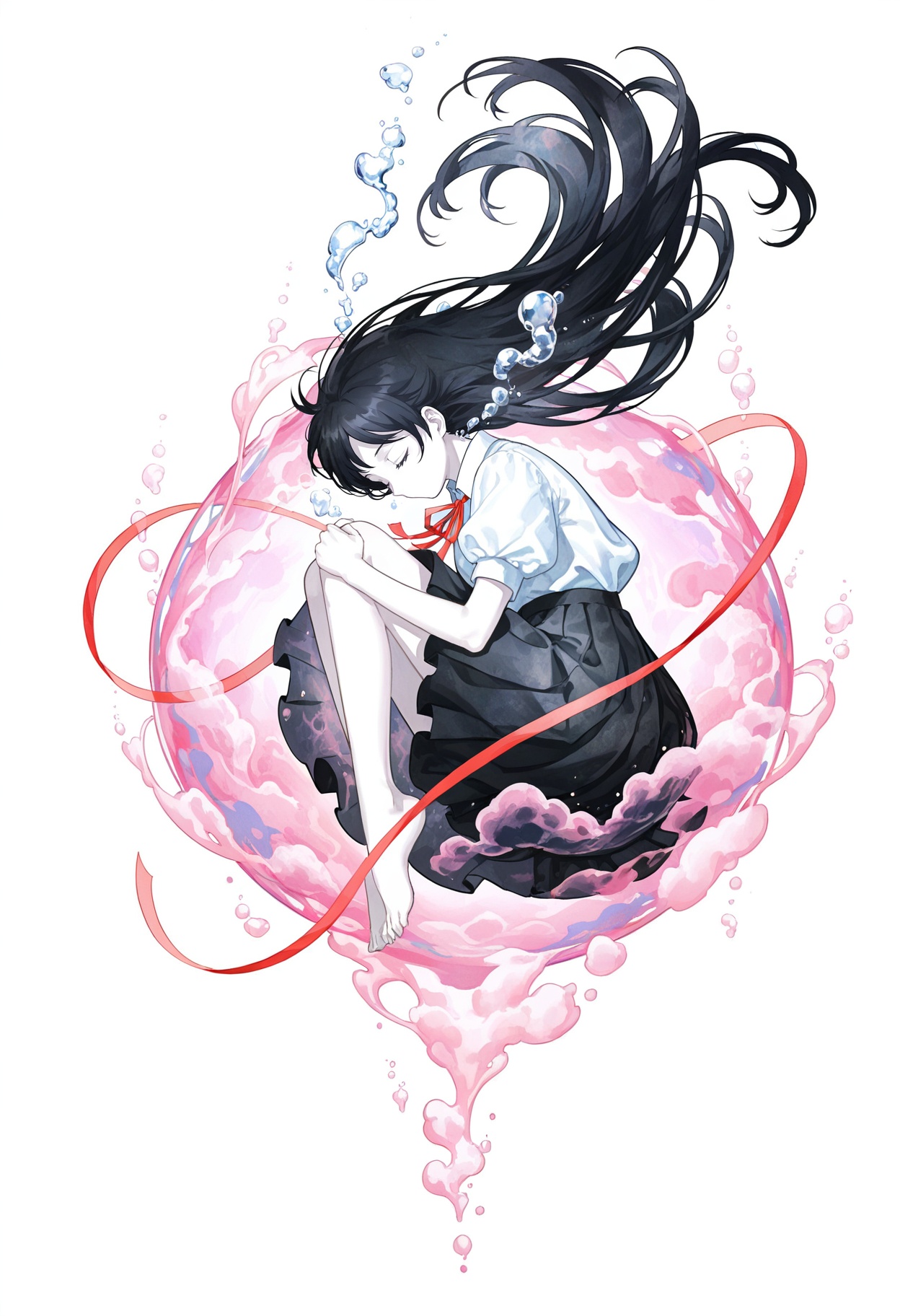 1girl,  watercolor style, on Tensor.Art