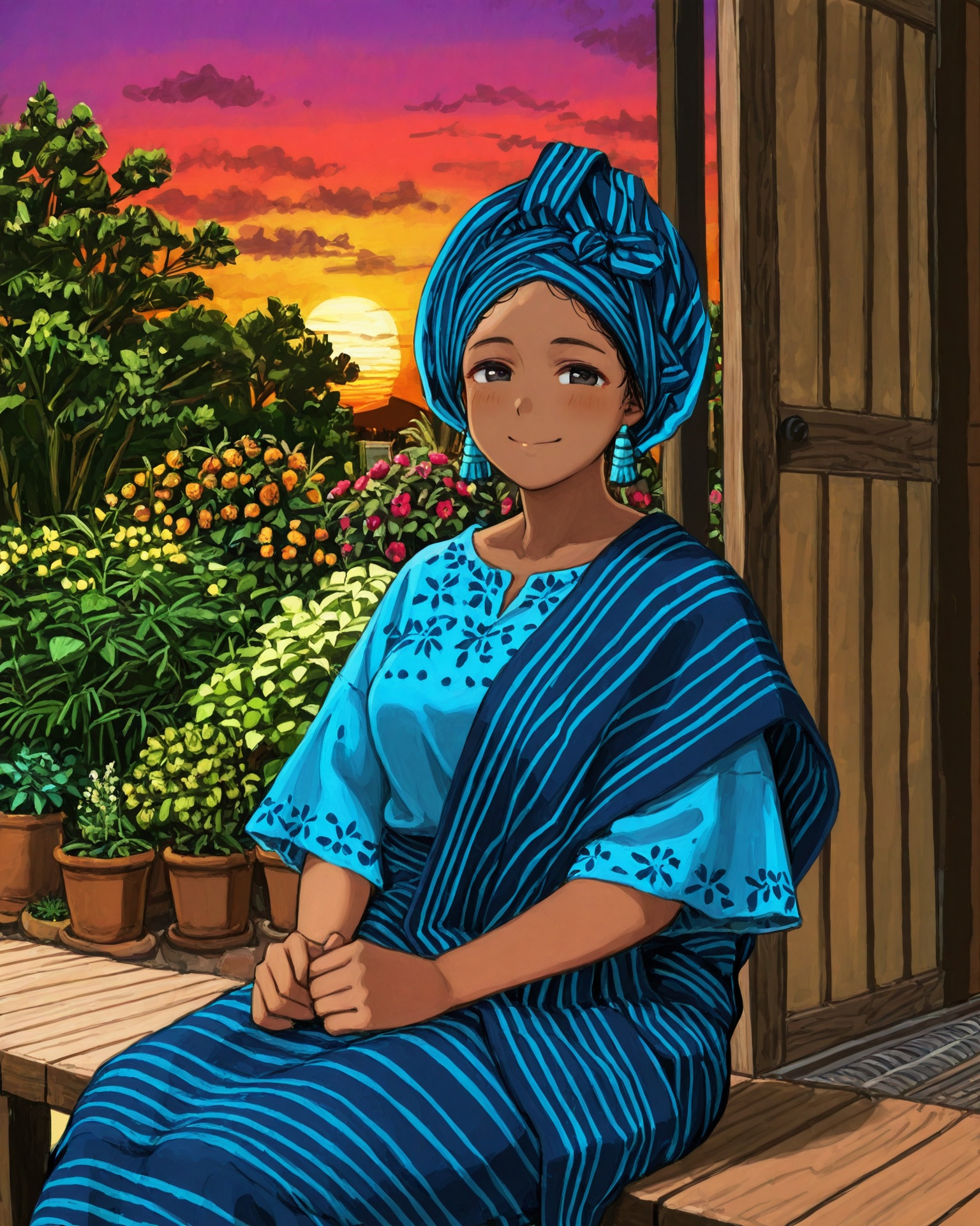 1girl,  asooke,  asooke headdress on Tensor.Art