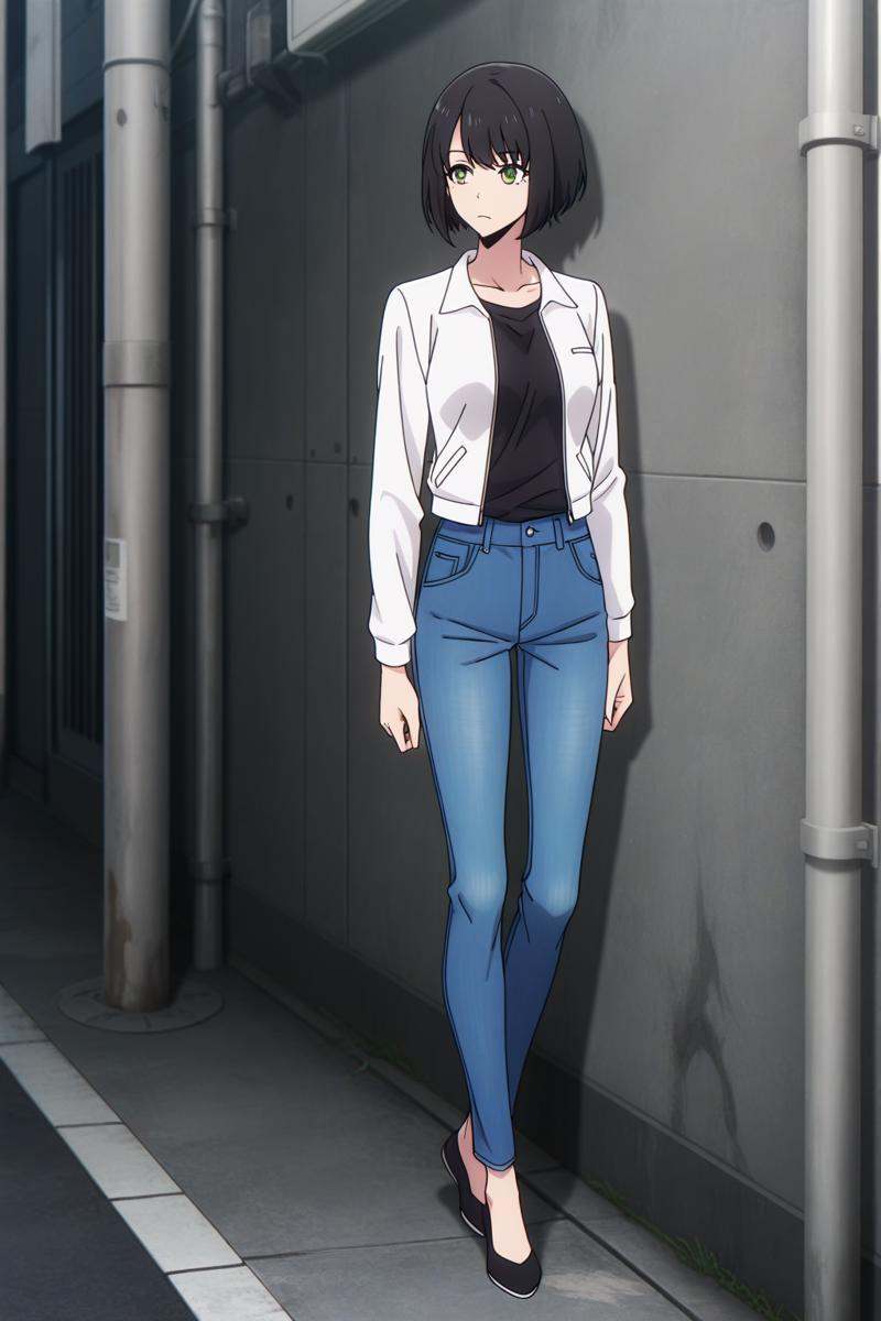 sl-songyi,  green eyes,  short hair on Tensor.Art