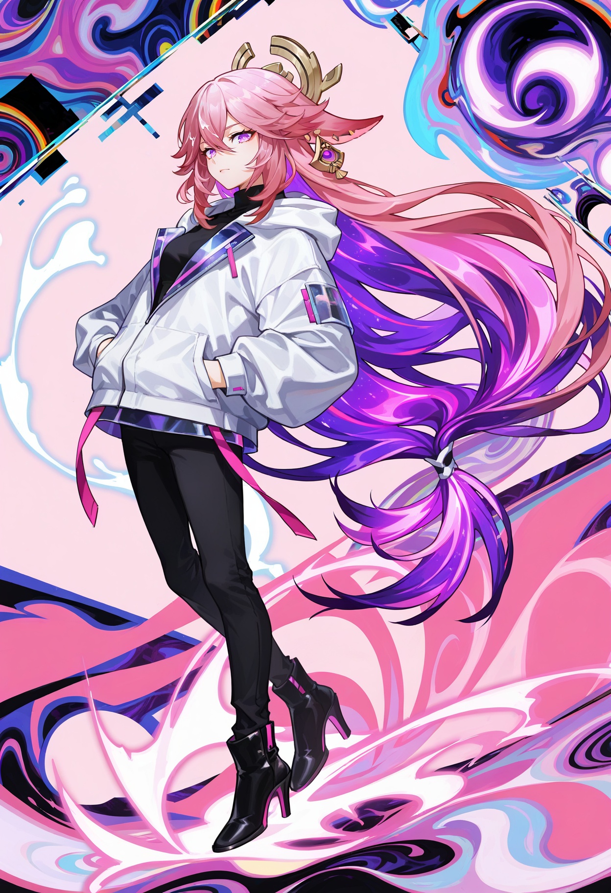 yae miko,  genshin impact,  alternate costume on Tensor.Art