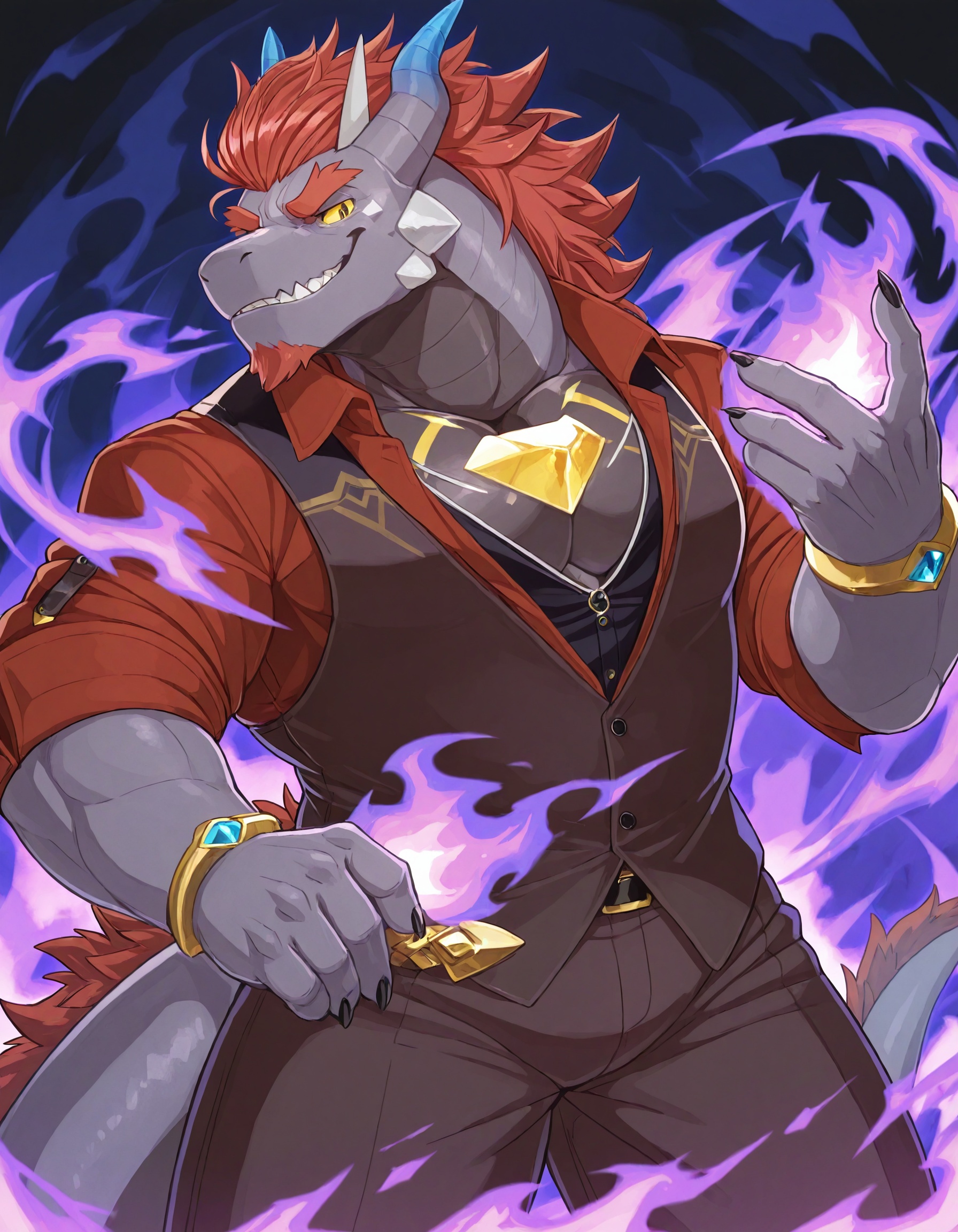 1boy,  (artist:null-ghost).Solo,  anthro on Tensor.Art