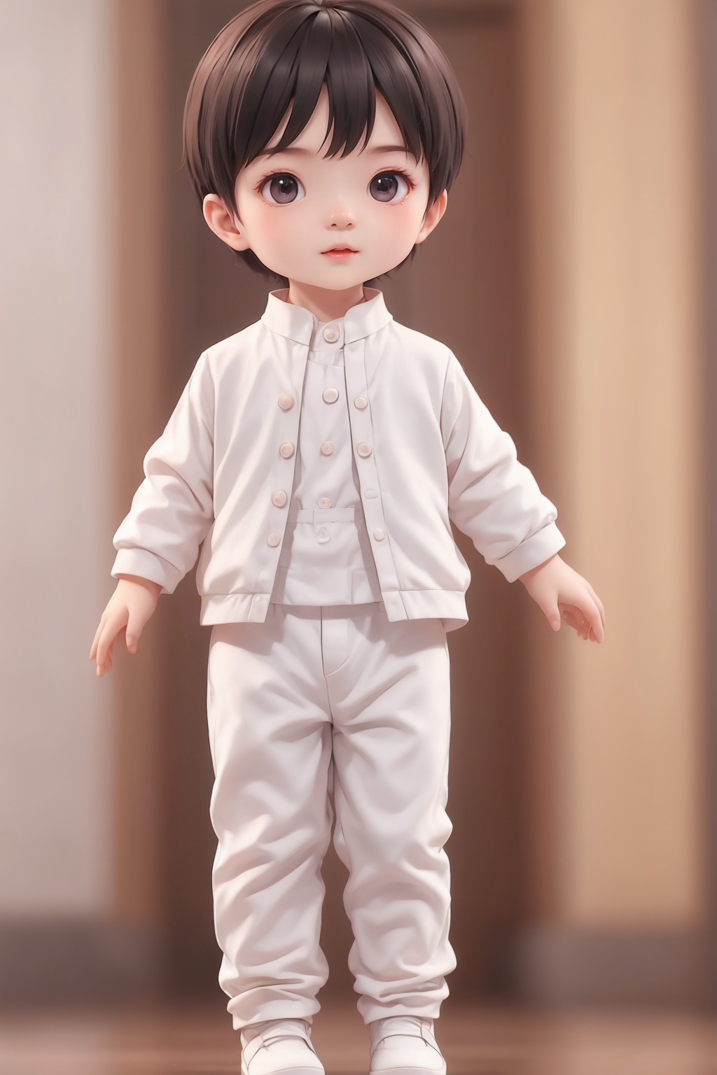 1boy,white clothes,full body,