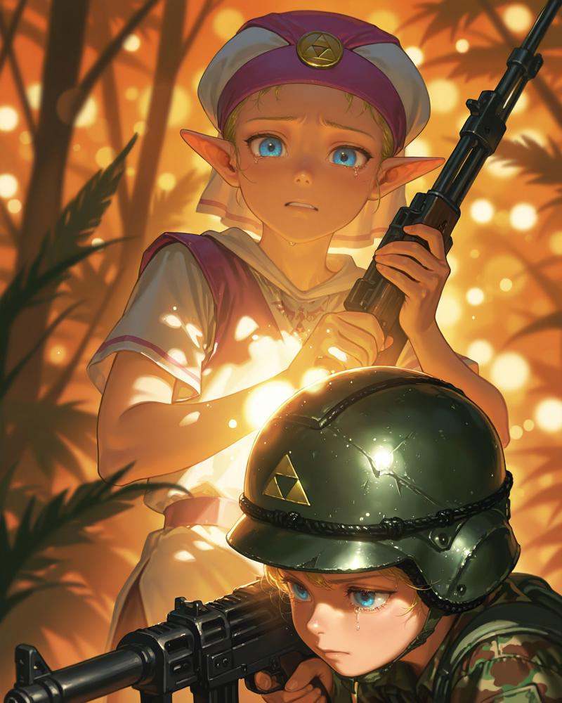 1girl,  young wearing army camouflage,  helmet on Tensor.Art