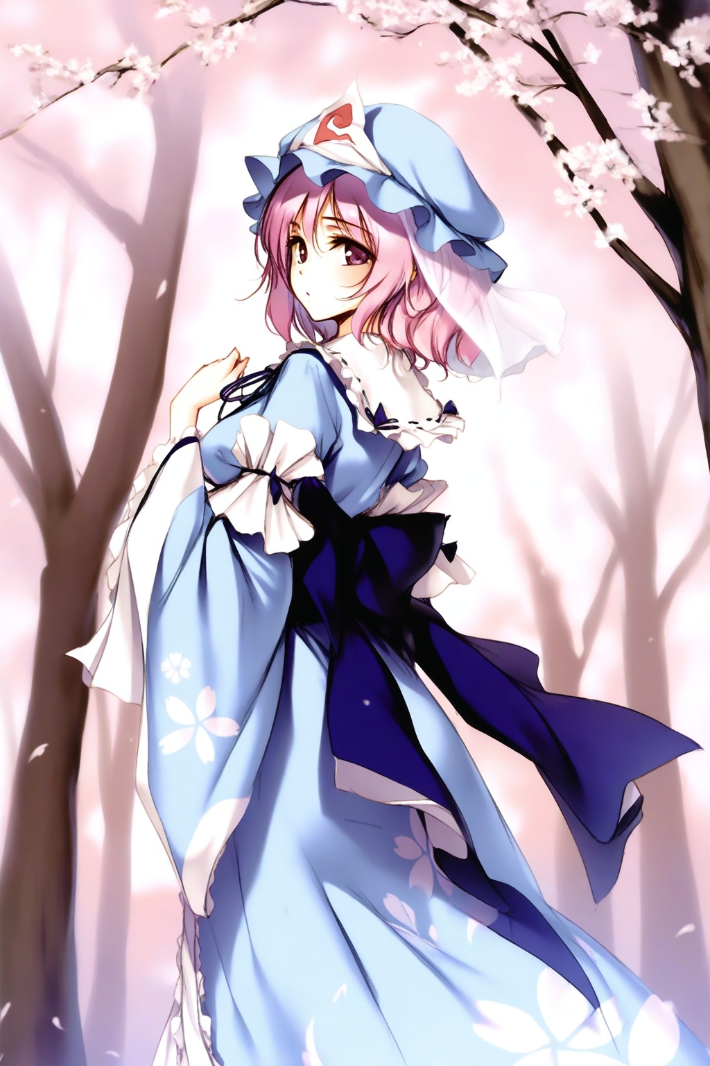 1girl,  saigyouji yuyuko,  ke-ta on Tensor.Art