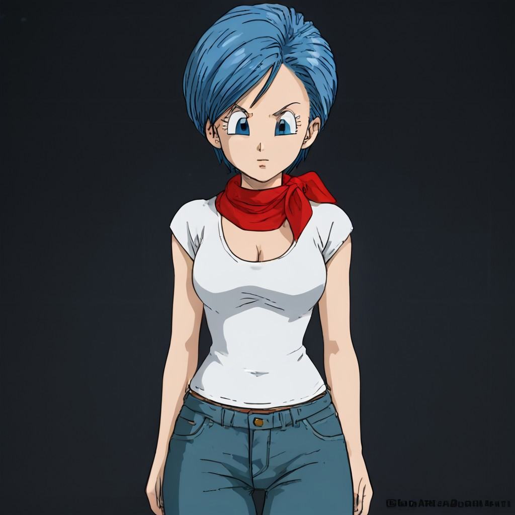 bulma,  blue hair,  short hair on Tensor.Art