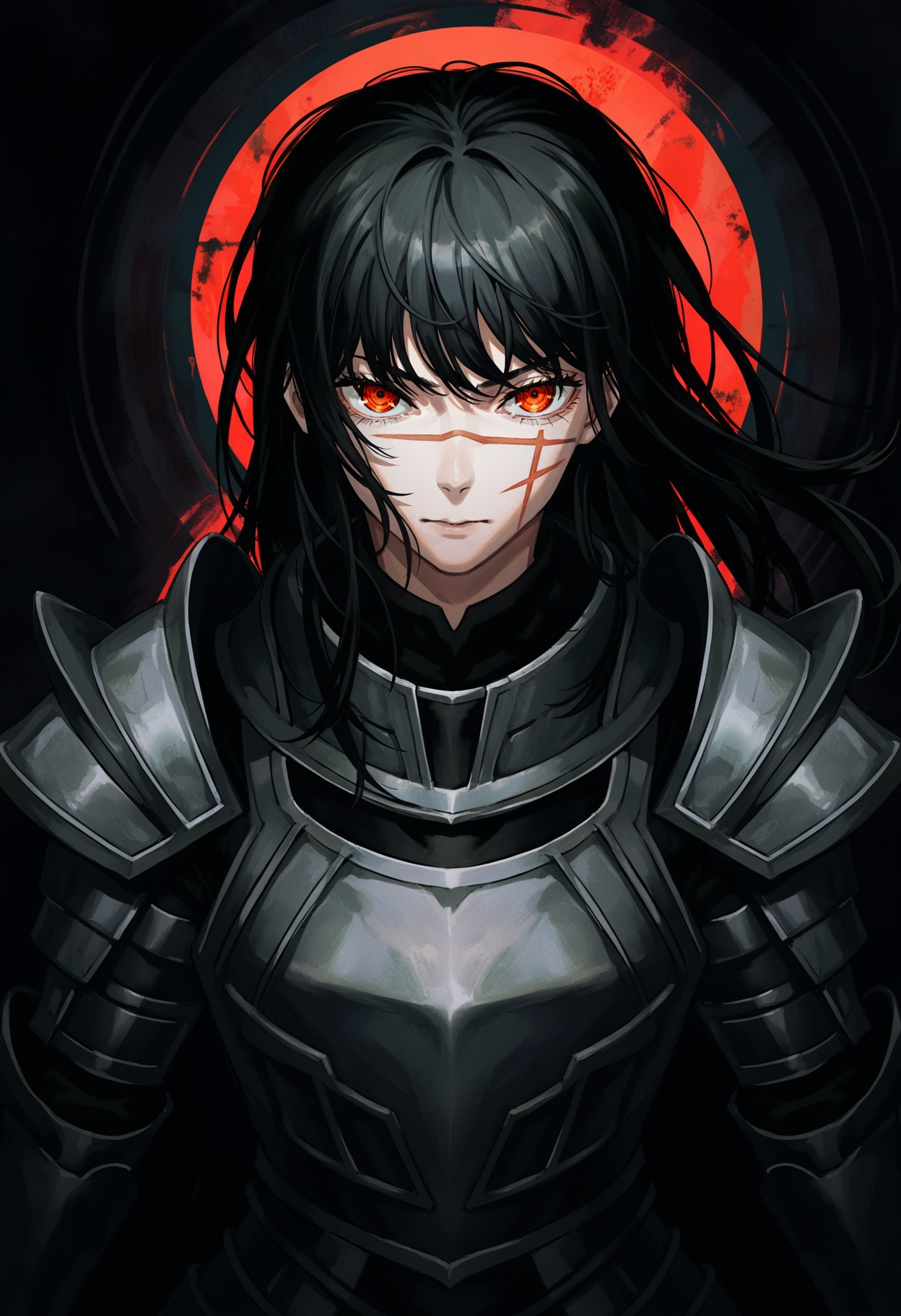 yoru \(chainsaw man\),  1girl,  armor on Tensor.Art