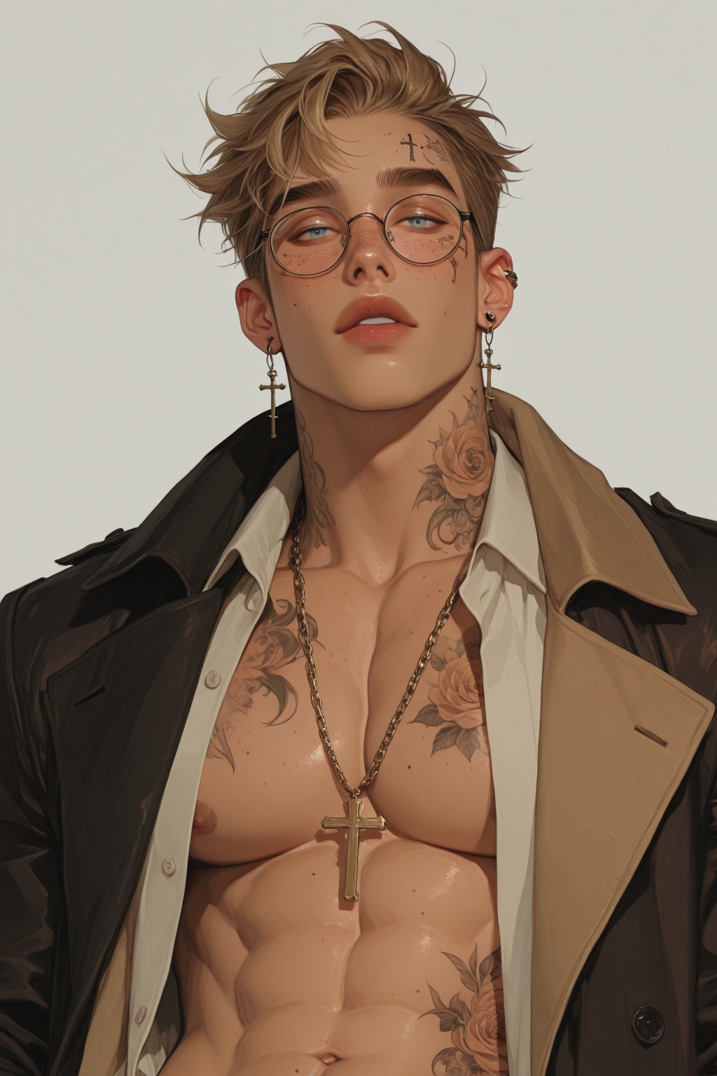 tattoo,  male focus,  1boy on Tensor.Art