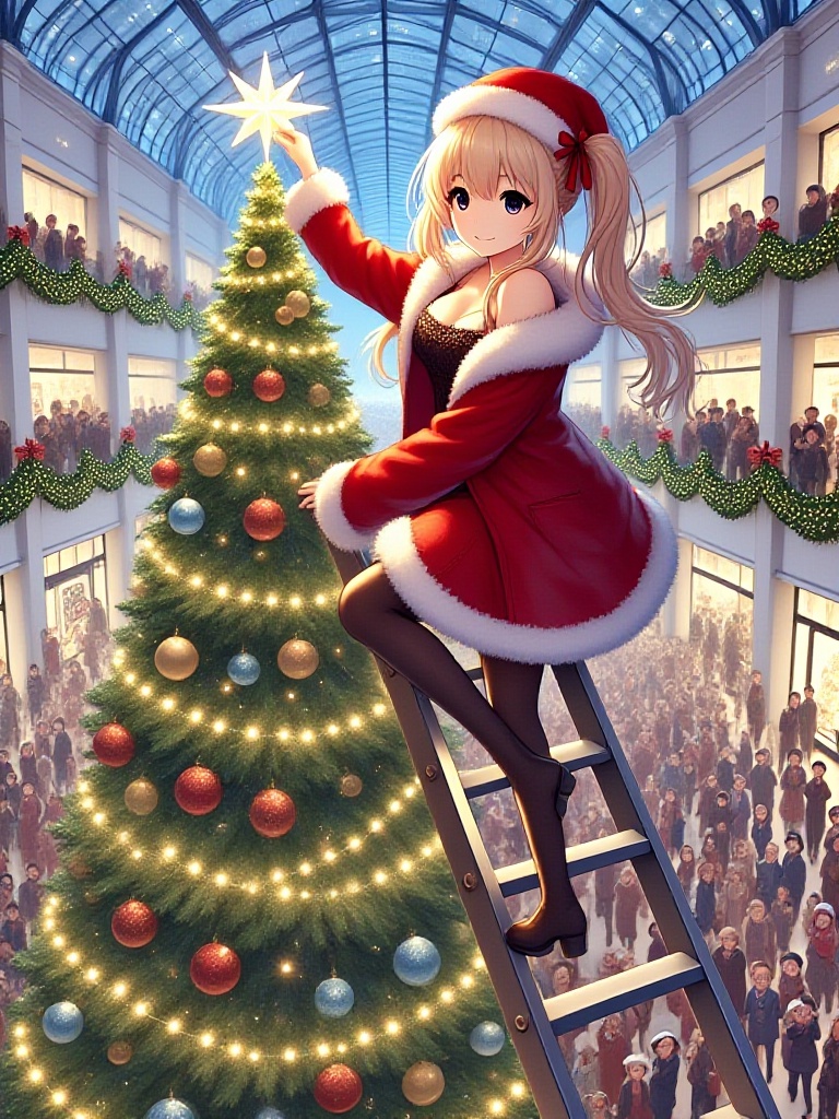 masterpiece,  best quality,  christmas tree with festive lights on Tensor.Art