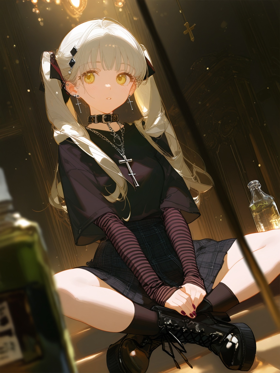 1girl,  solo,  cross on Tensor.Art